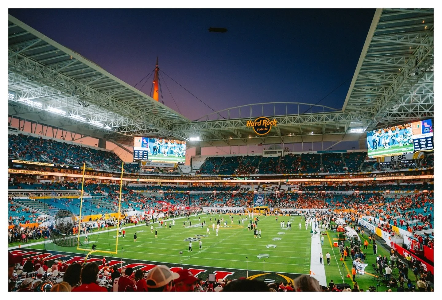 That Hard Rock Stadium Aesthetic. 

One of the coolest bonus perks of joining the Marching Hundred for the postseason has been getting to take photos in and of these larger-than-life venues. 

Couldn&rsquo;t help but try to capture all the different 