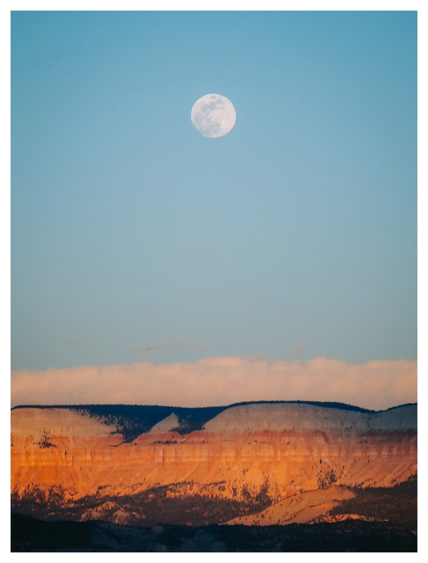 Moonrise over Bryce Canyon.