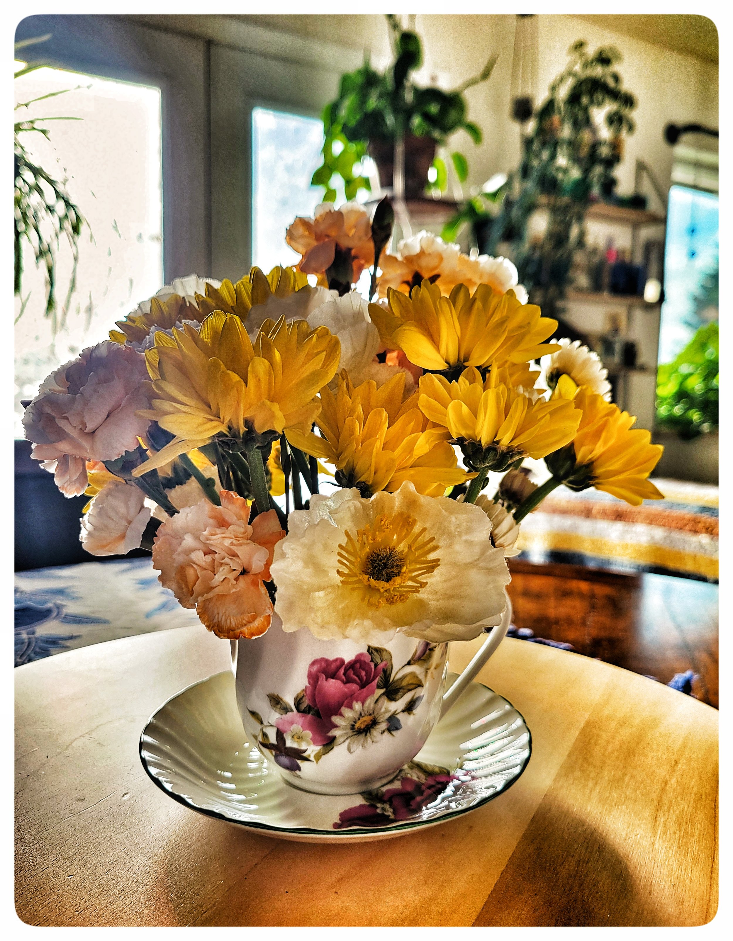 Vintage Teacup & Flowers