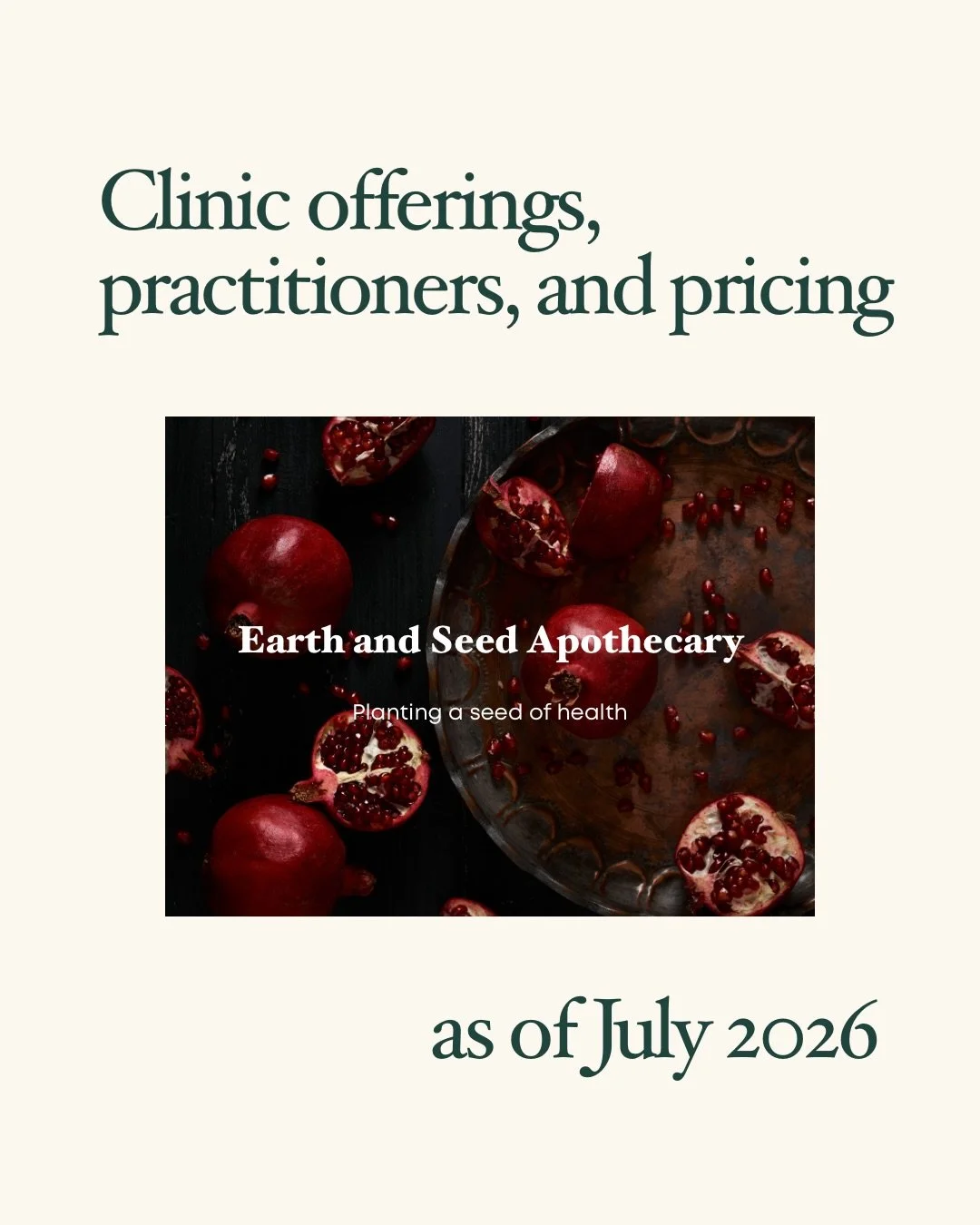 Mid year update on our clinic offerings 🌿

The new clinic space is still in the works (but getting so close!! kitchenette and bathroom are nearly done and then just the driveway left to do) 

Jane will be returning to consulting when the new clinic 