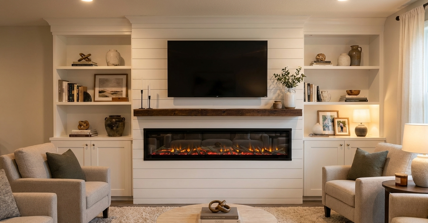 Built in Entertainment area custom Basement Sault Ste. Marie