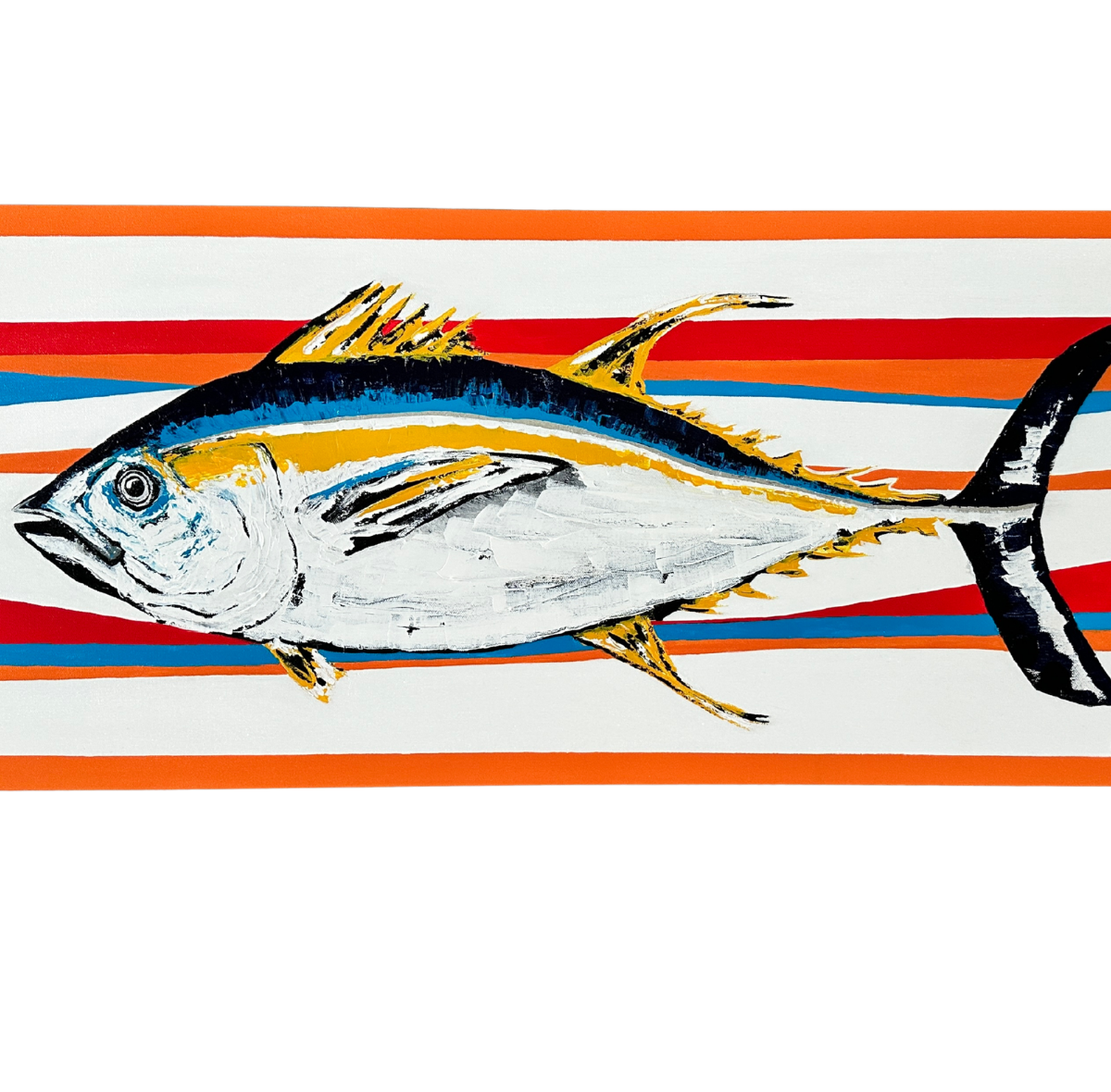 Ahi 16x40 Original Textured Acrylic Painting Close Up.png