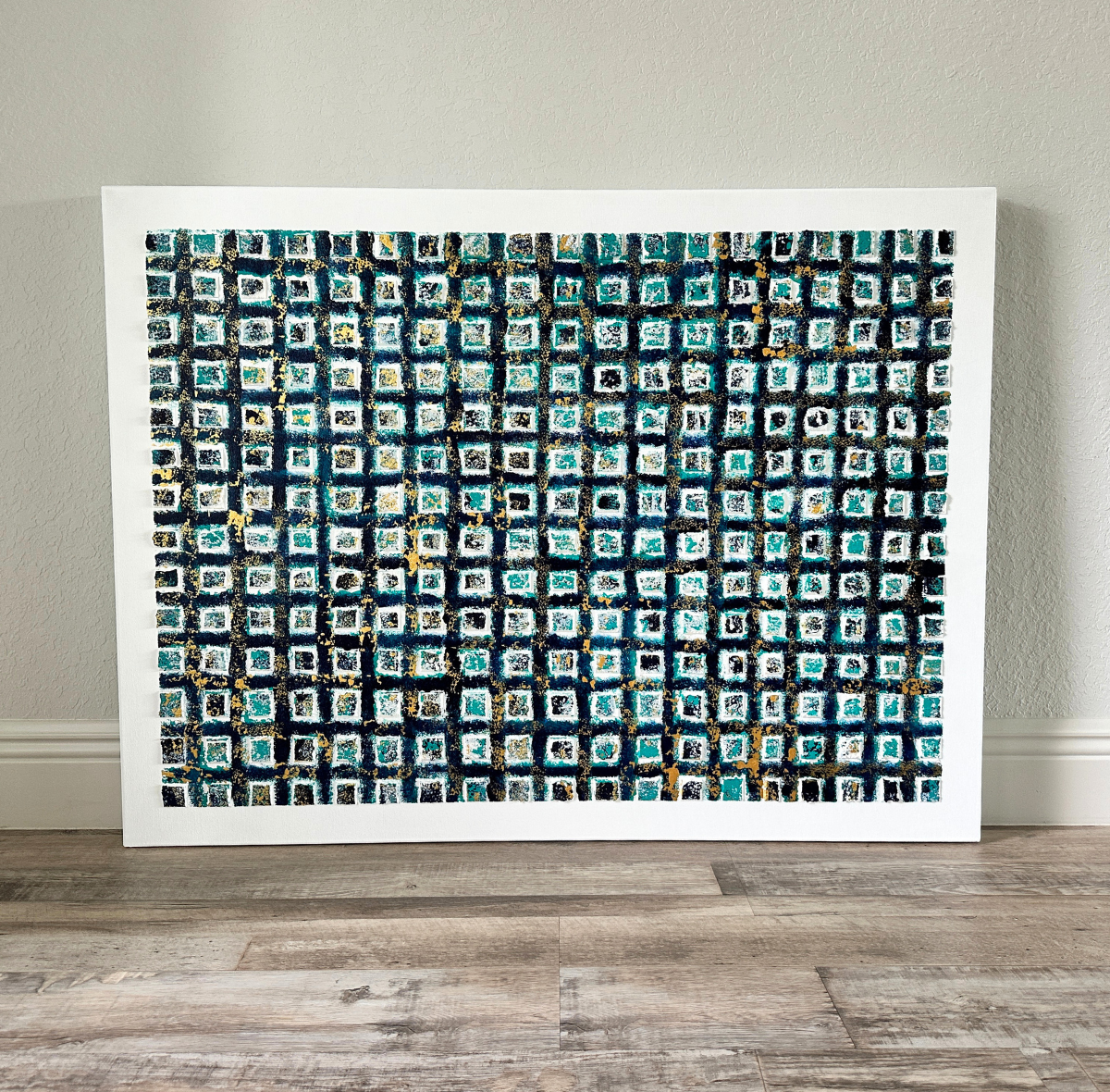Infinite 30x40 Original Textured Acrylic Painting Grid.png