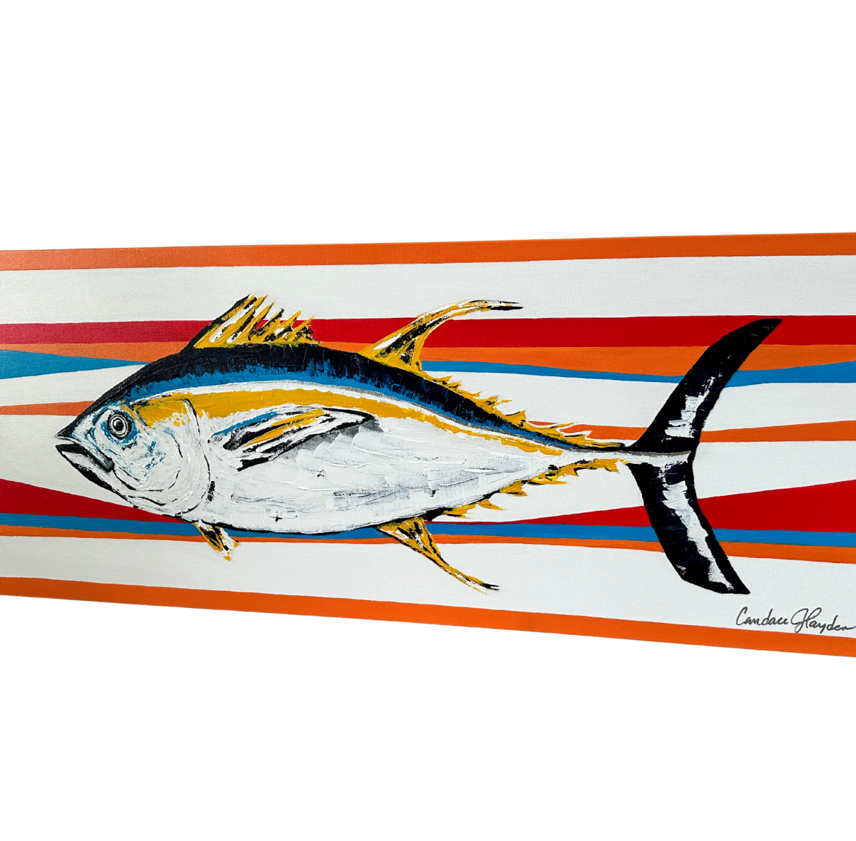 Ahi 16x40 Original Textured Acrylic Painting Right Angle.png