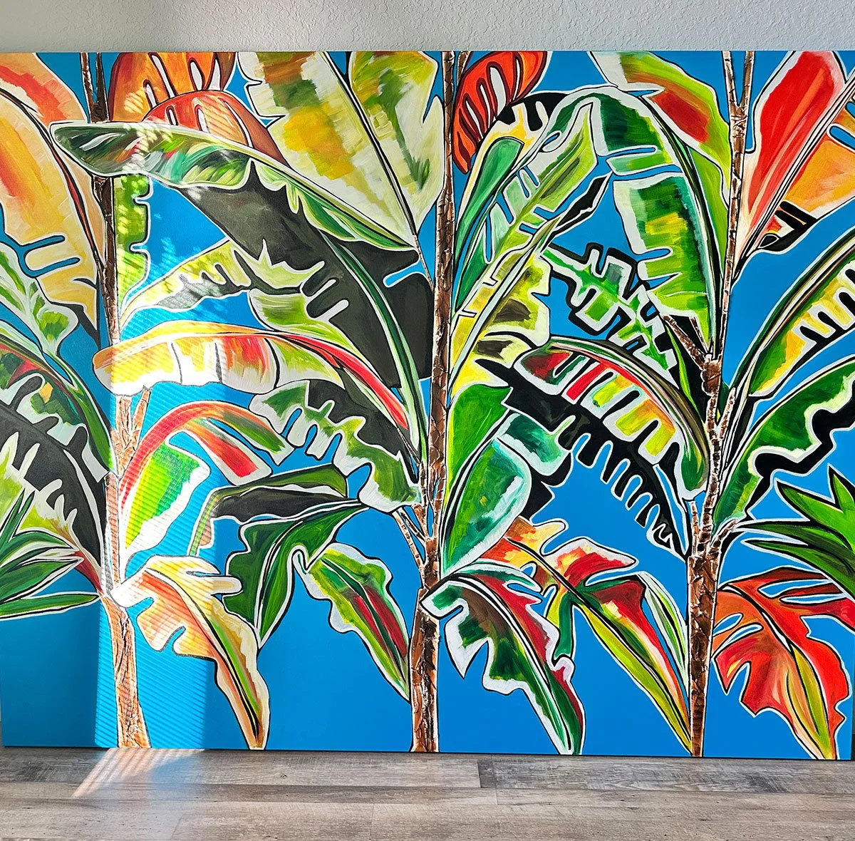 Sunkissed Refuge 48x60 Original Textured Acrylic Painting