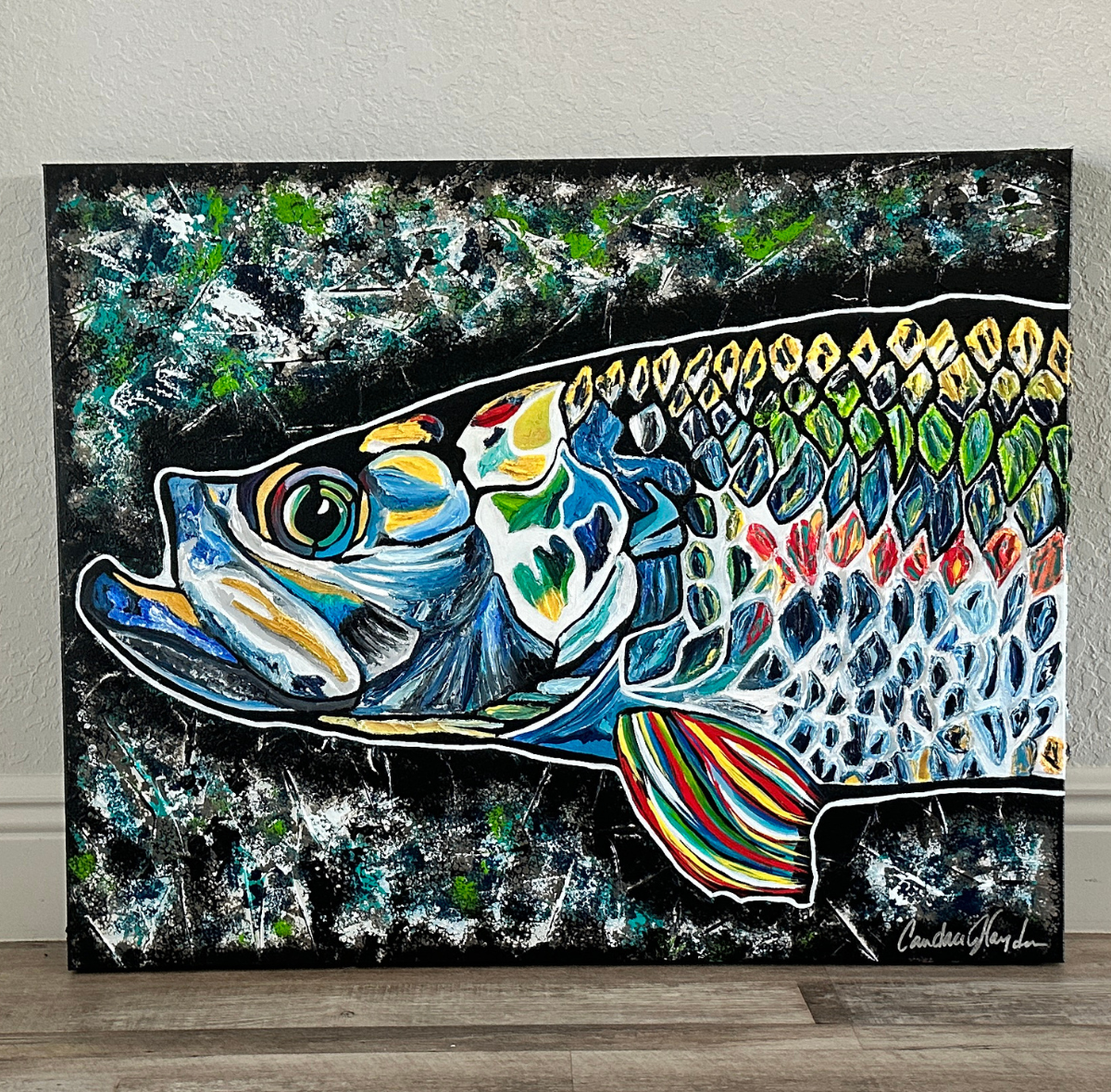 Robalo 24x30 Original Textured Acrylic Painting