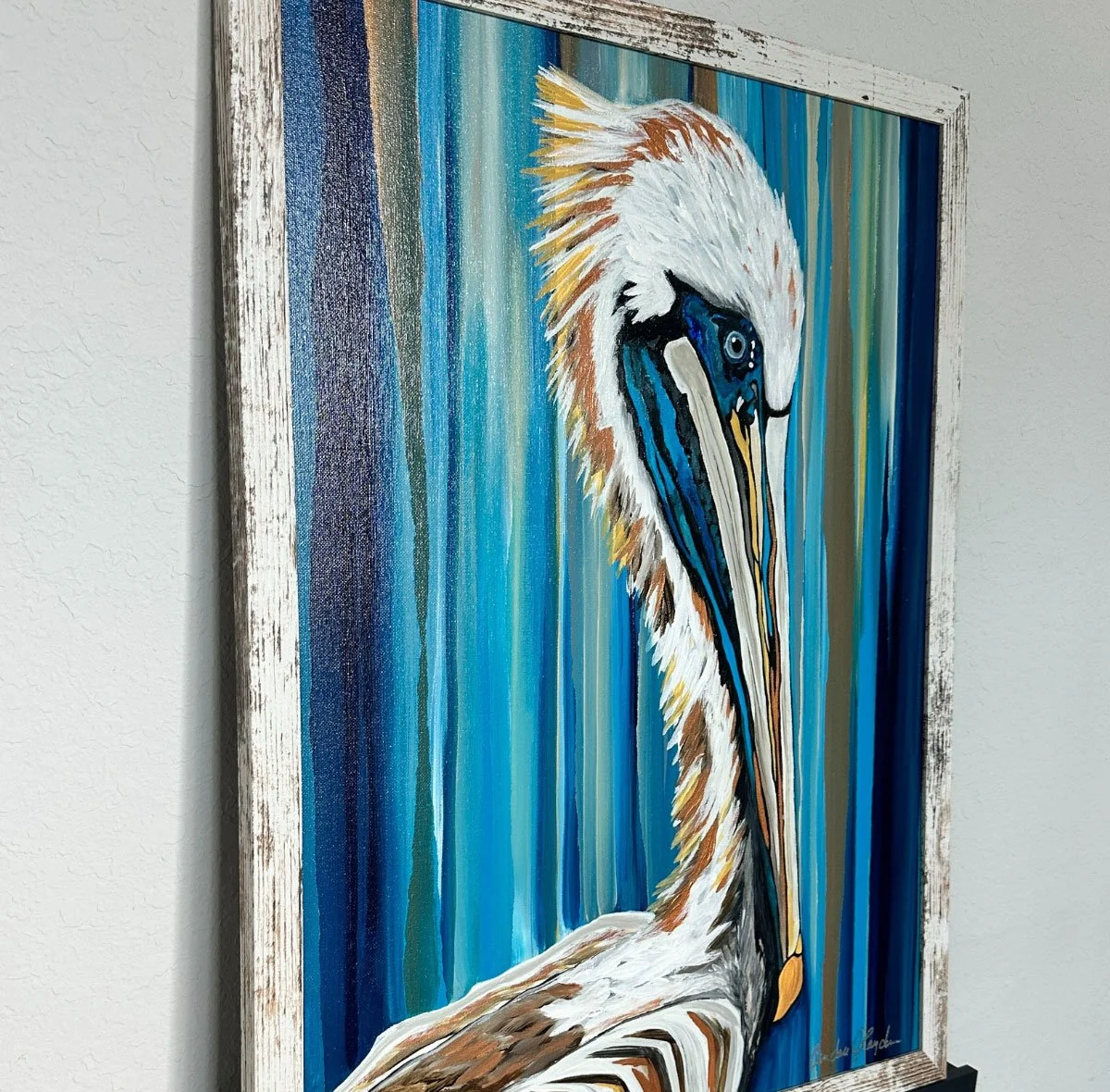 Sky Dive Special 18x24 Original Textured Acrylic Painting Left Angle.jpg
