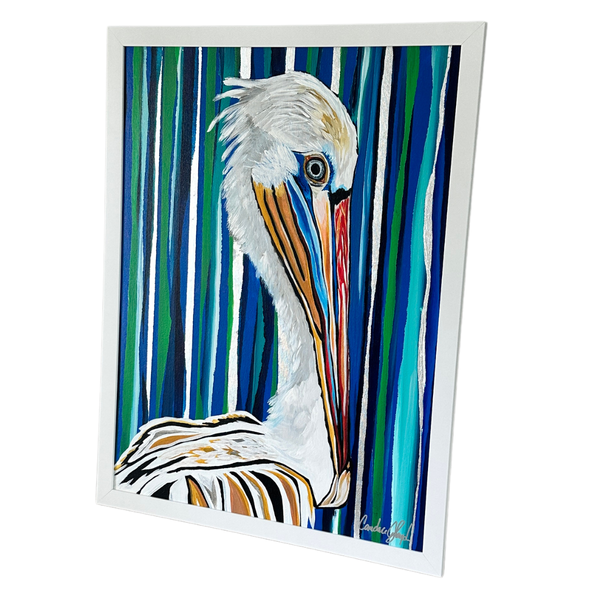 Bait Bandit 18x24 Original Textured Acrylic Painting Right Angle.png