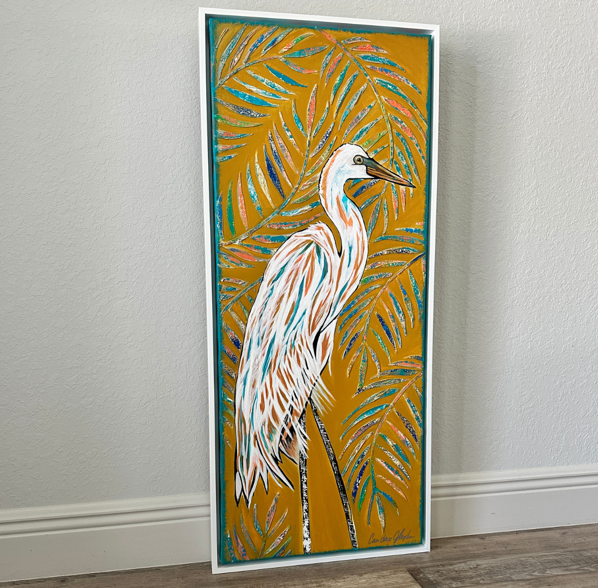 Tropic Light 18x40 Original Abstract Acrylic Painting Left Angle.png