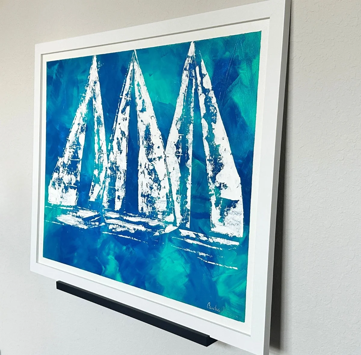 Gulf Breeze 26x32 Original Textured Acrylic Painting Right Angle.jpg