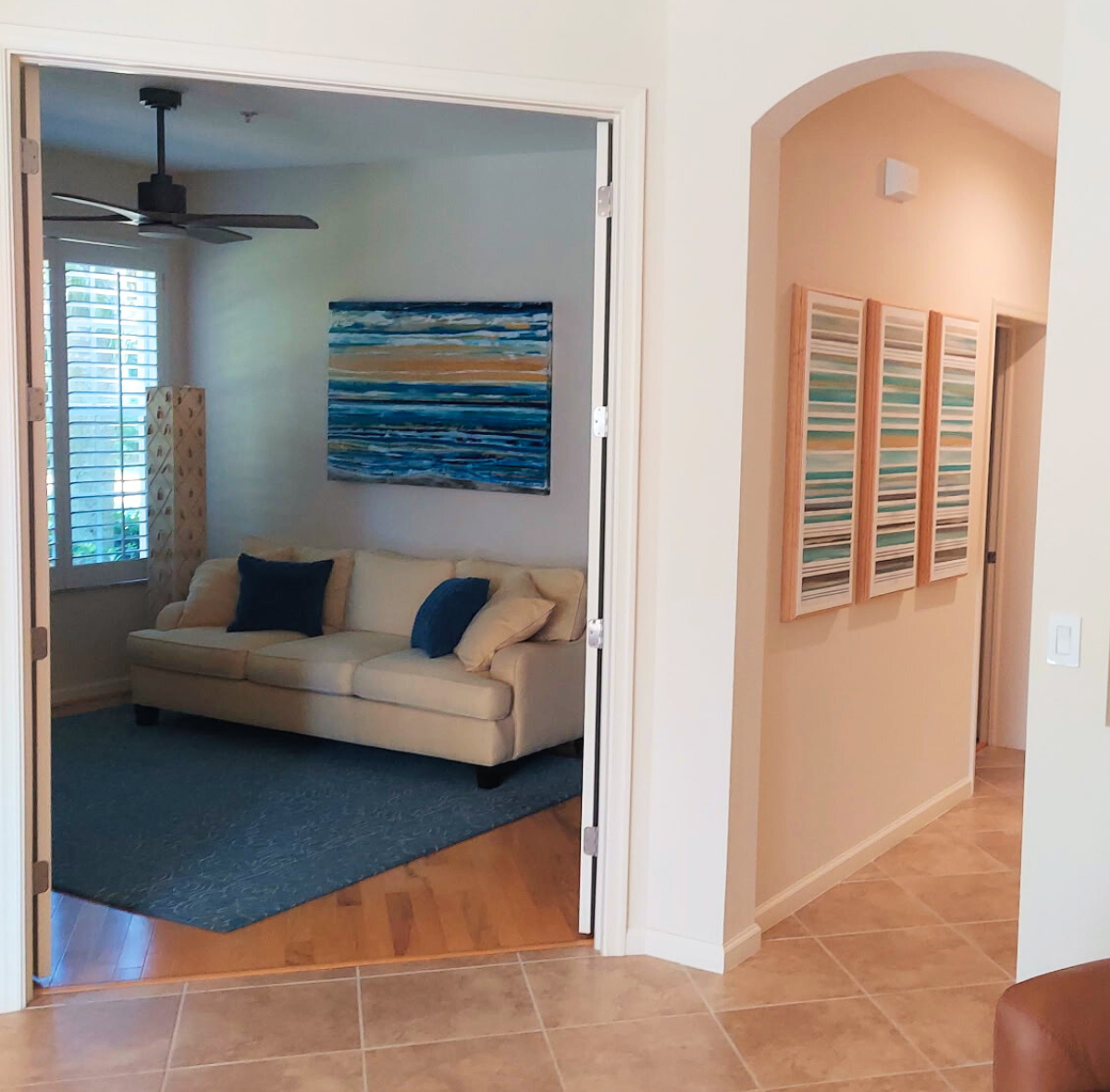 "Horizons" and "Sound of Waves" great addition to Hallway and office. Bonita Springs, Florida