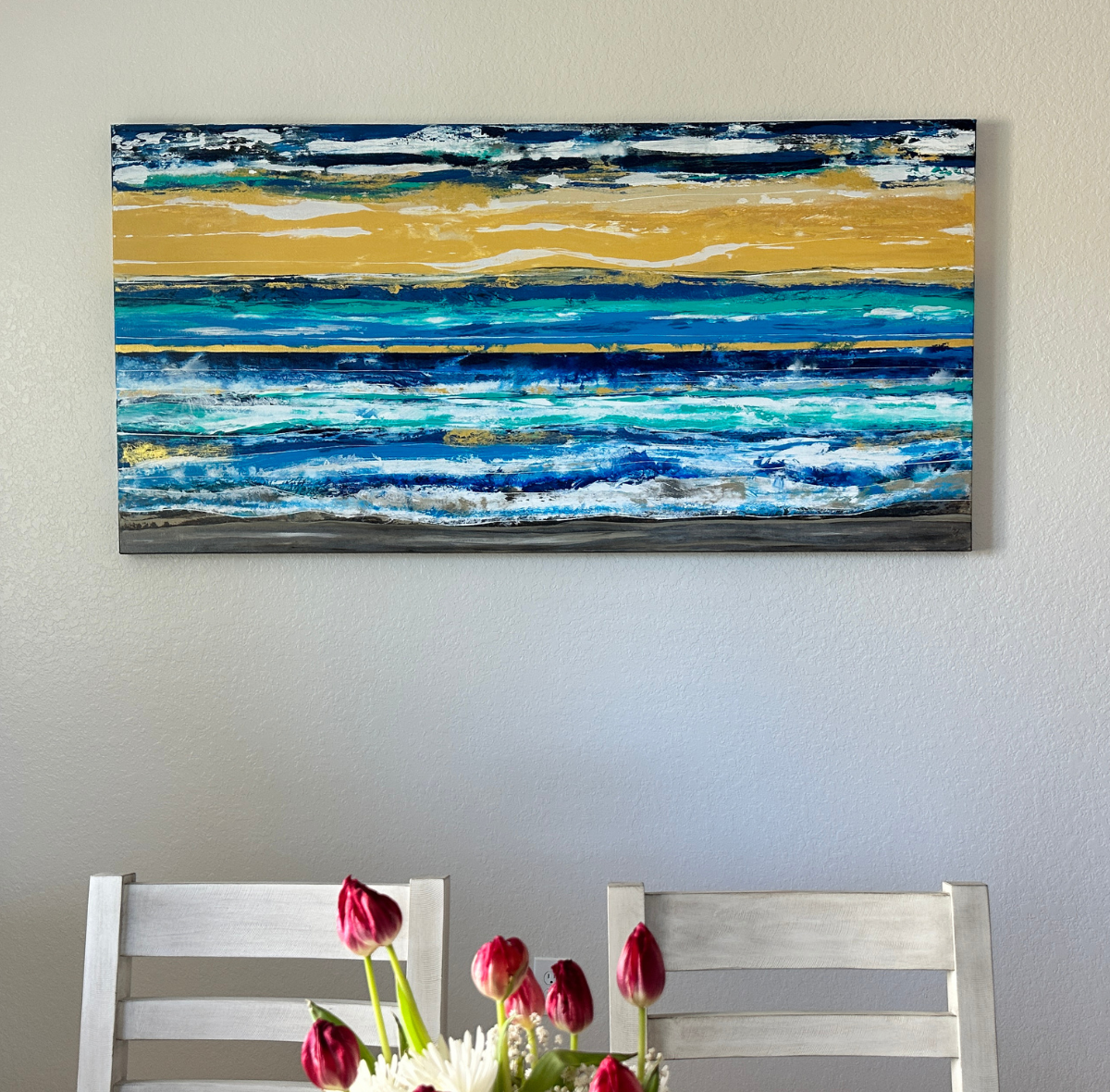 "Sound of Waves" 36x72 Custom Commission Ft Myers Florida