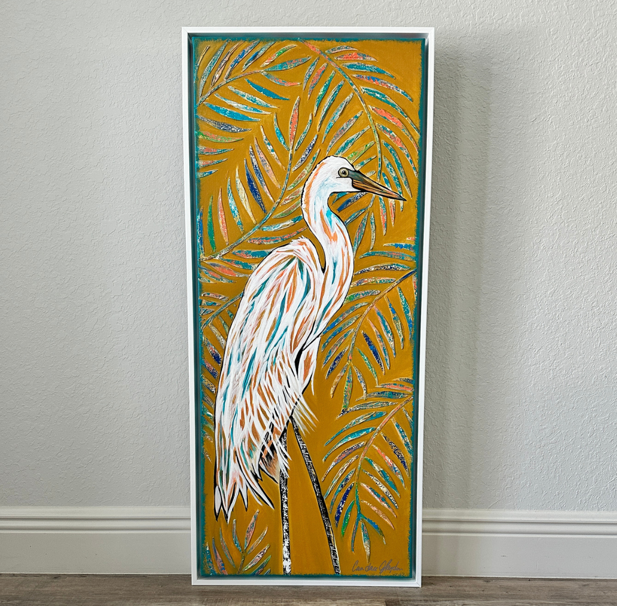 Tropic Light 18x40 Original Abstract Acrylic Painting