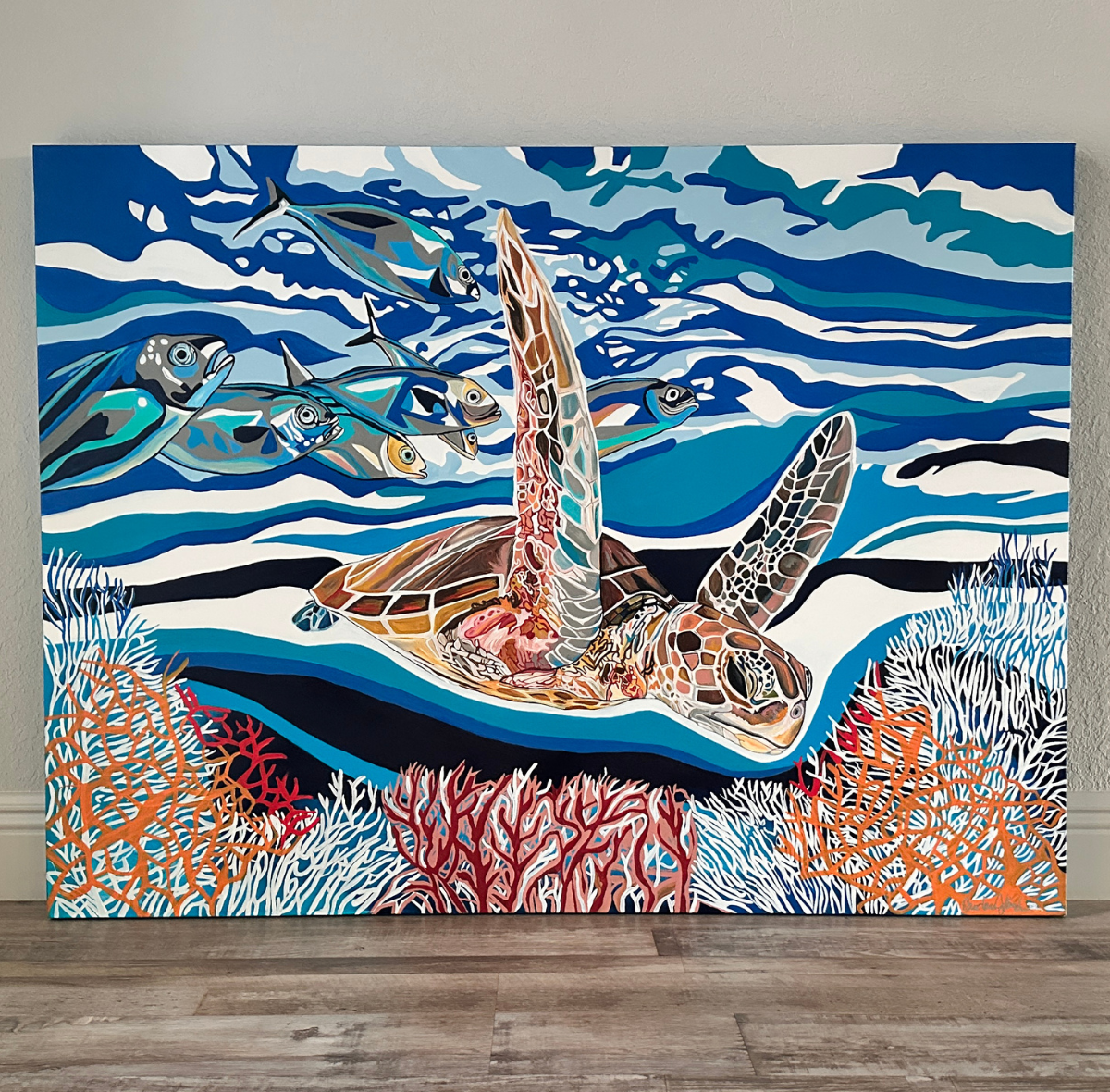 Currents Carry Me Home 36x48 Original Textured Acrylic Painting.png