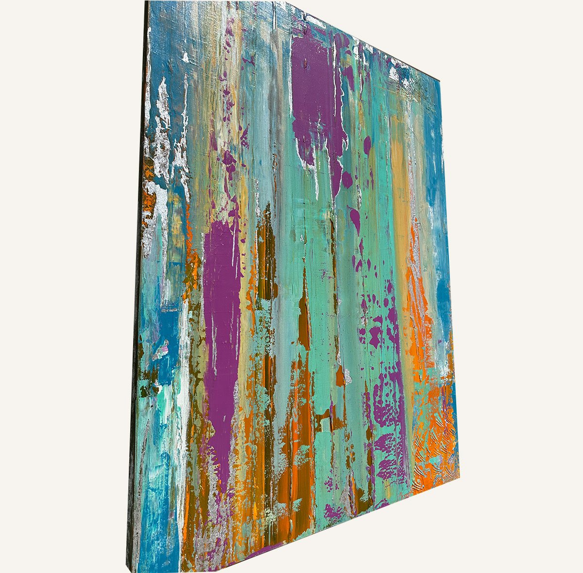 Weathered Conch 36x48 Original Acrylic Panting Left Angle View.jpg