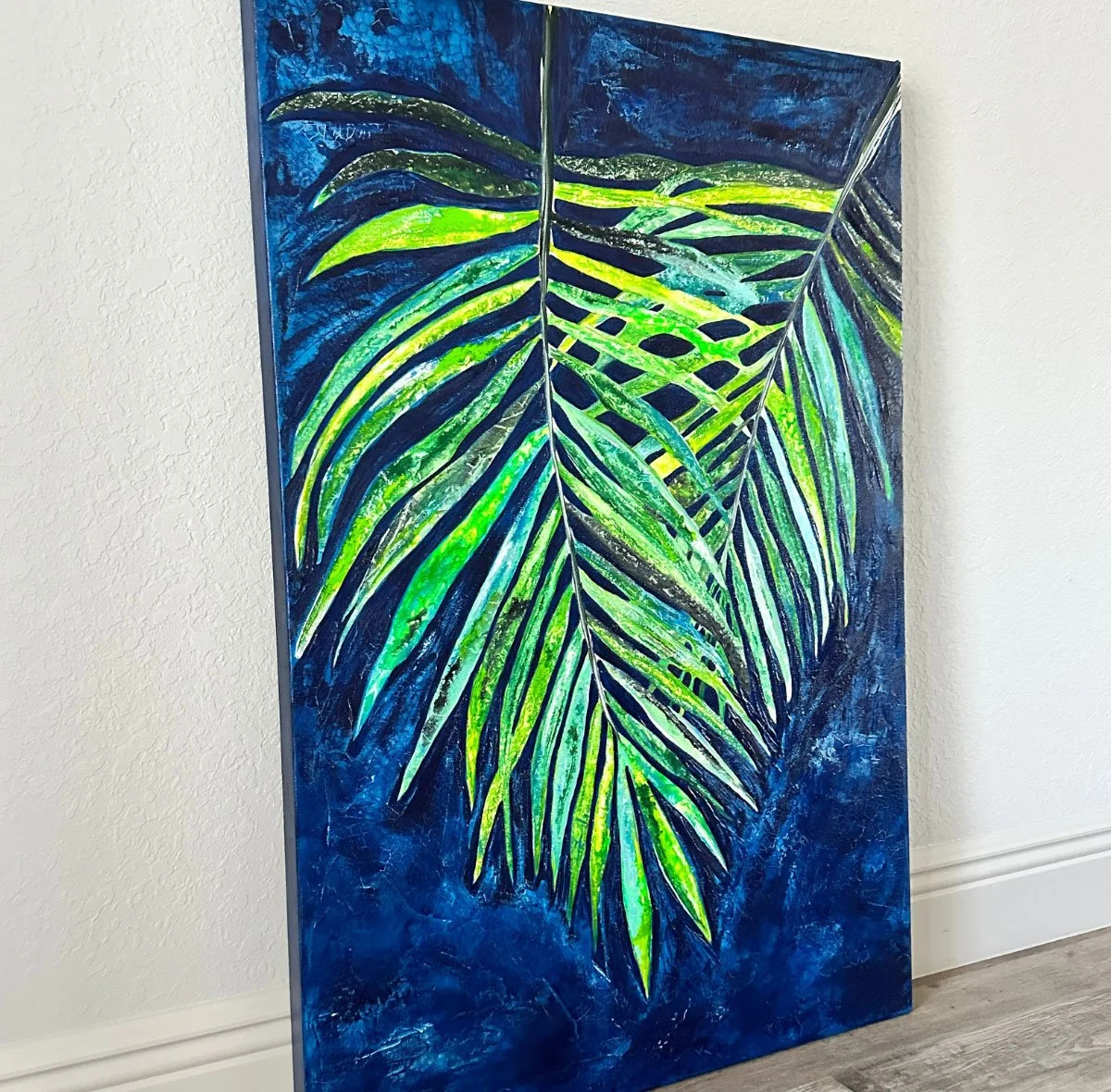 After Midnight 24x36 Original Textured Acrylic Painting Left Angle.jpg