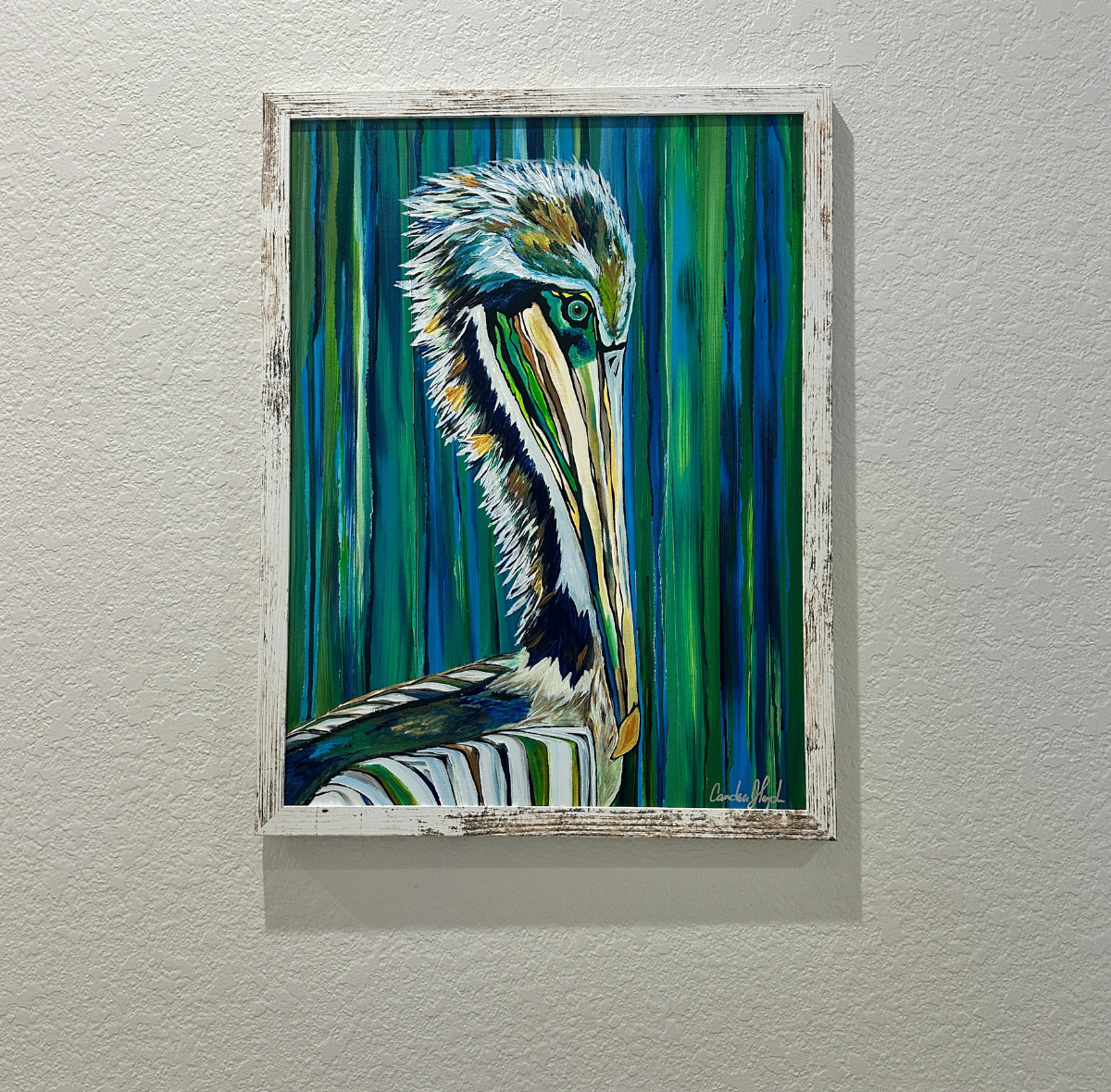 "Oz" The Pelican 18x24 Original Acrylic / Bonita Springs, Florida