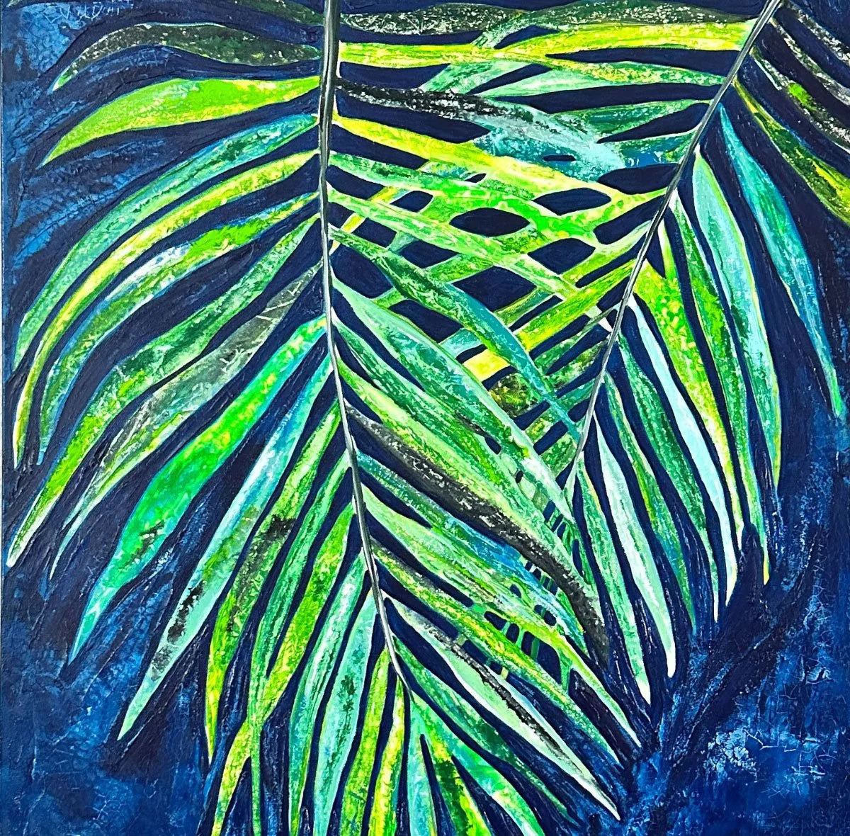 After Midnight 24x36 Original Textured Acrylic Painting Close Up.jpg