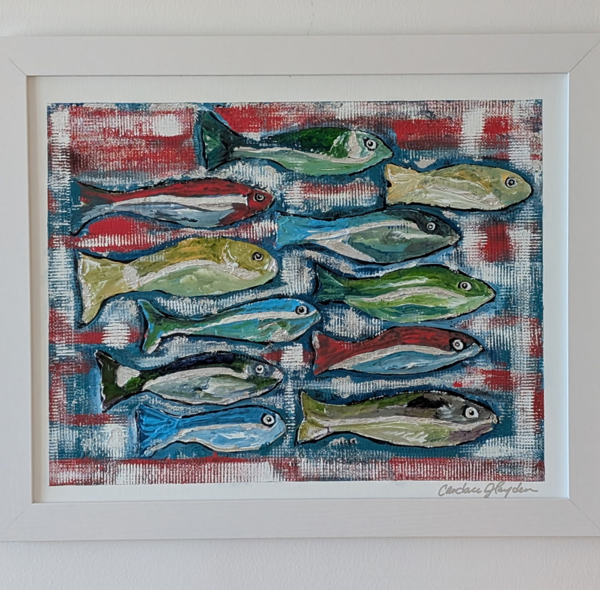 "Any Fin is Possible" Original Textured Acrylic Painting / Marco Island, Florida