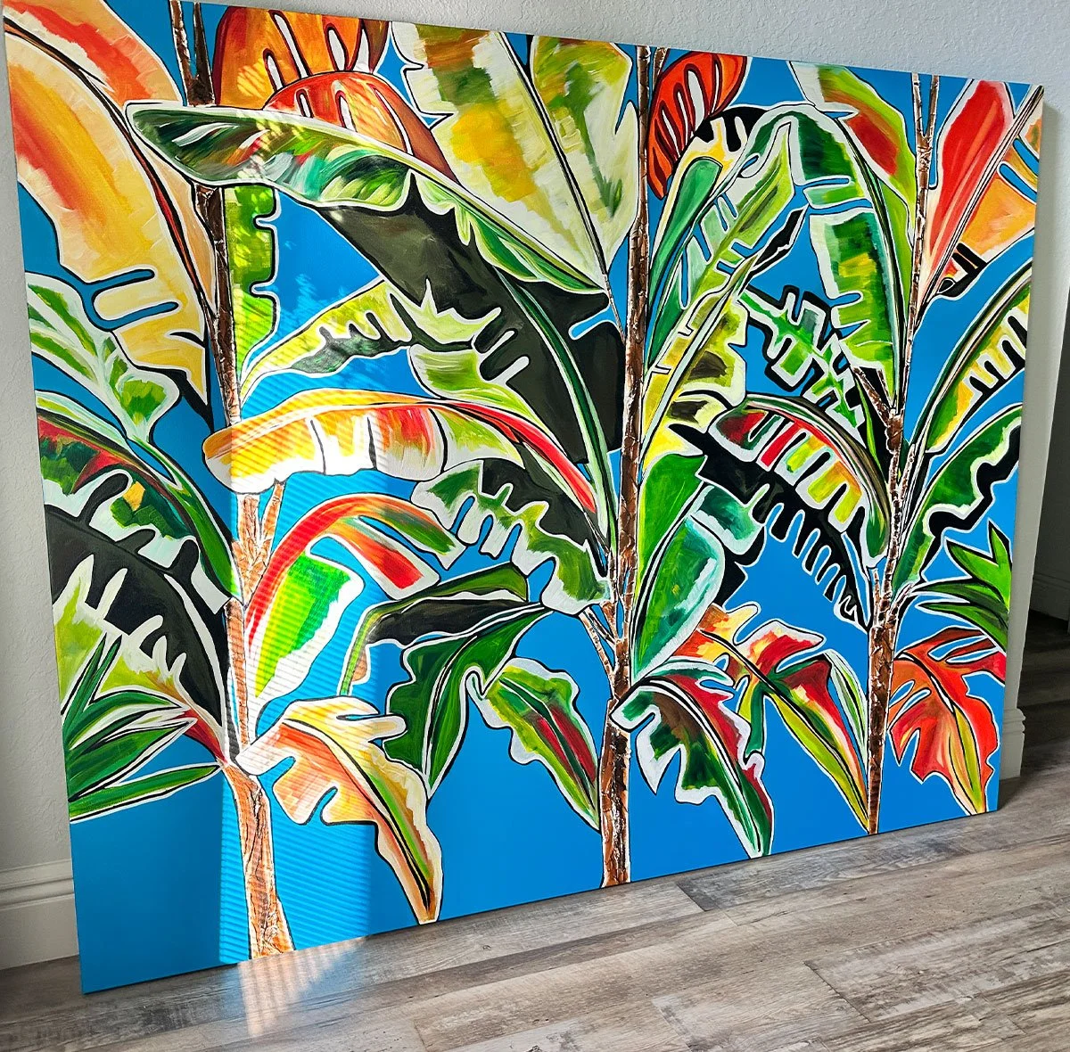 Sunkissed Refuge 48x60 Original Textured Acrylic Painting Left Angle.jpg