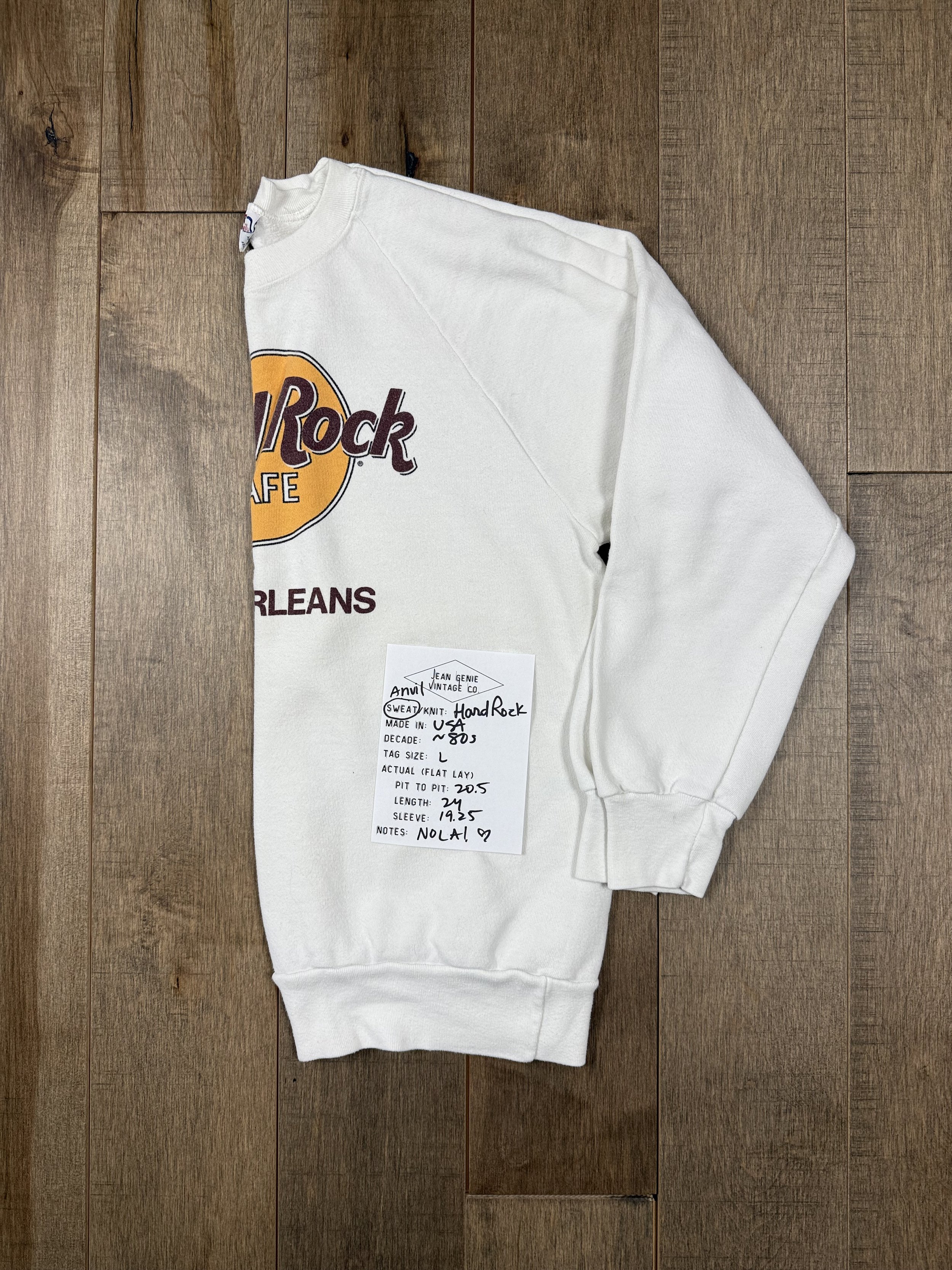 1980s USA Anvil “Hard rock NOLA” Sweat L