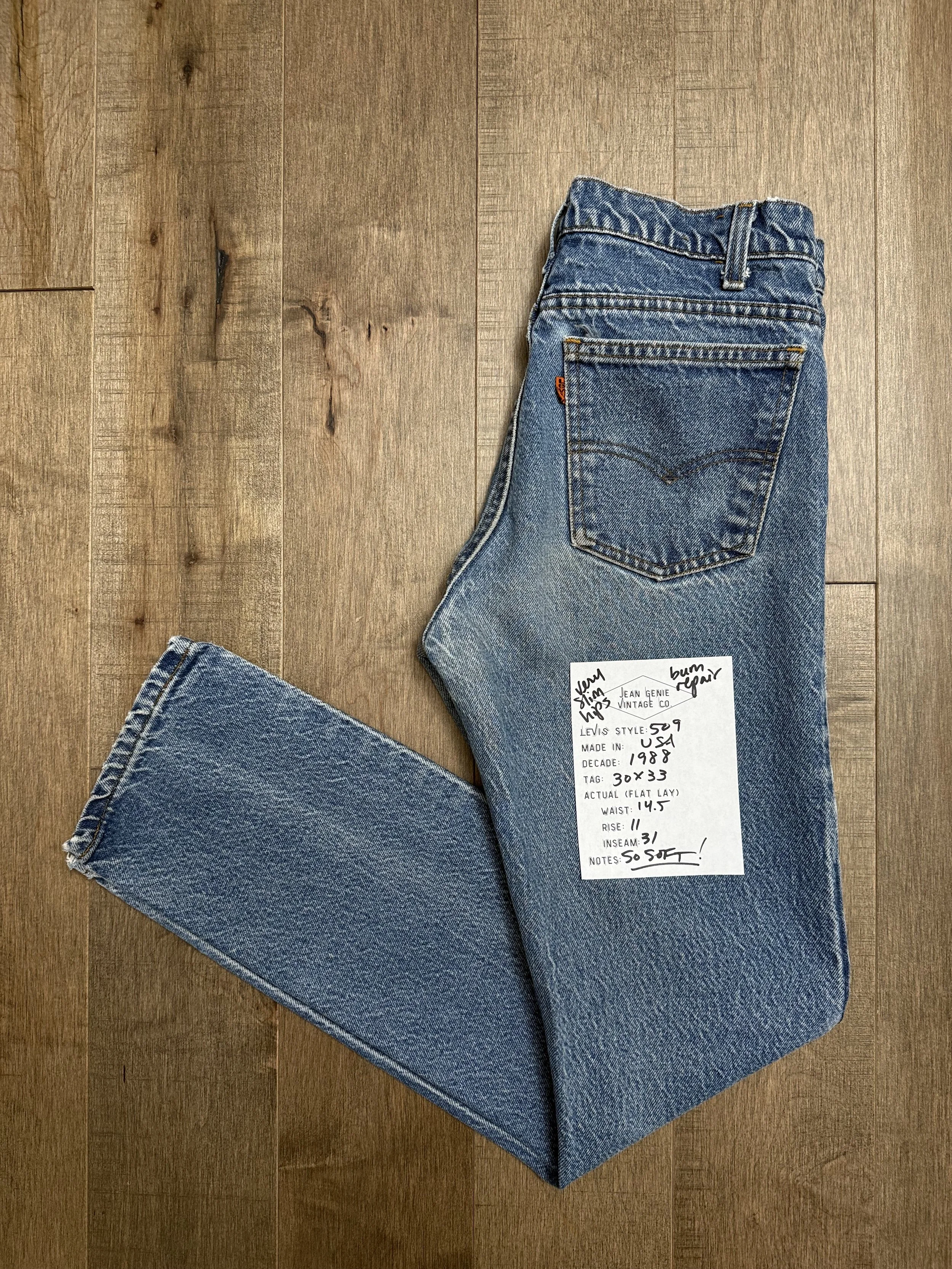 1988 Levi’s USA 509 Tag 30x33 Actual 28/29x31