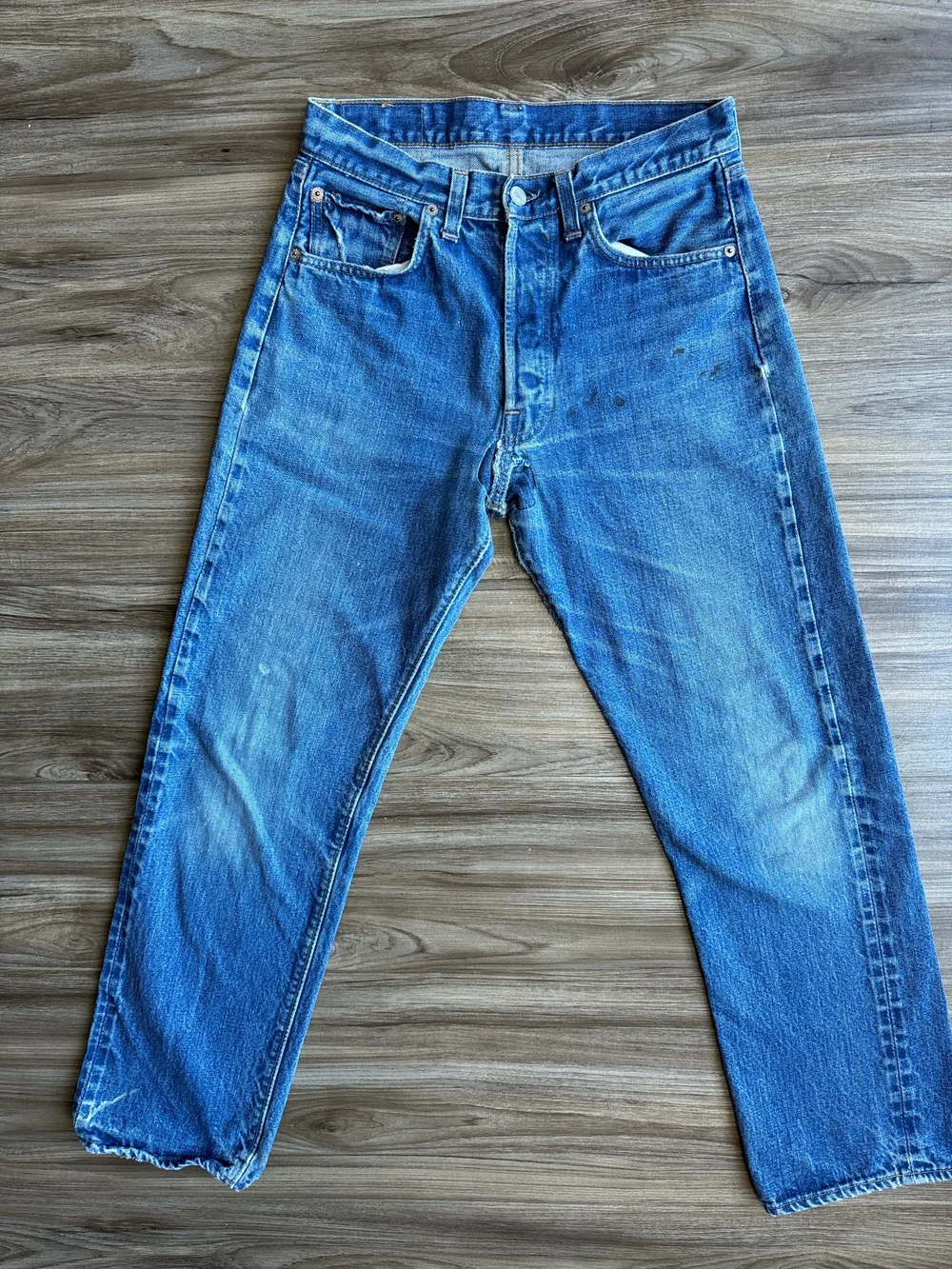 1970/71 Levi's USA “Big E” Selvedge 501 Tag n/an Actual 28x28.75