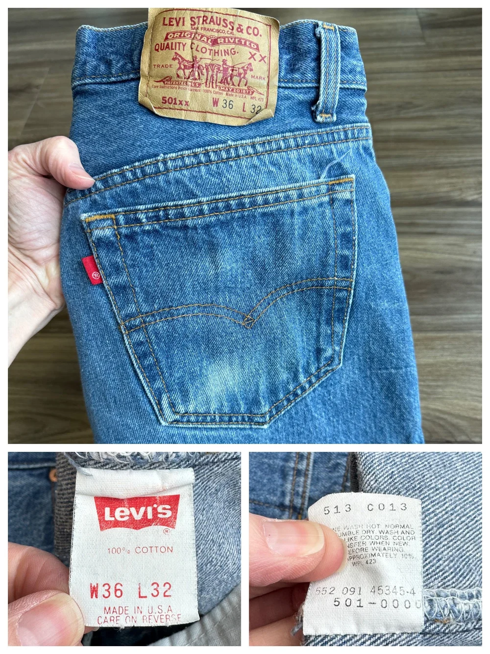 ◾️Levi's◾️501xx◾️90s◾️USA製◾️32×30◾️ボタン裏544◾️美品◾️ 1991 Levi's USA 501 Tag 36x32 Actual 32x29 — Jean Genie Vintage Co.