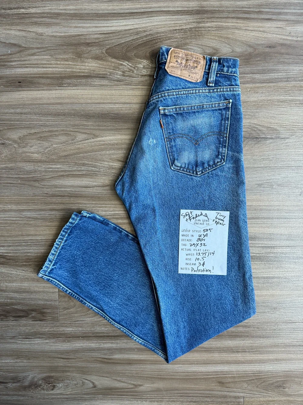 1980s Levi's USA 505 Tag 29x32 Actual 27/28x31 — Jean Genie