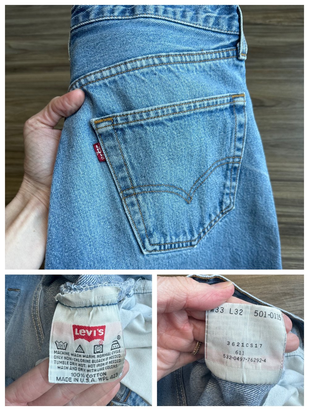 1997 Levi's USA 501 Tag 33x32 Actual 30x6 — Jean Genie 1997 Levi's USA 501 Tag 33x32 Actual 30x6 — Jean Genie