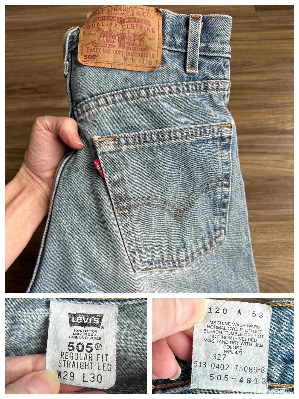 2000 Levi's USA 505 Tag 29x30 Actual 28x30 — Jean Genie Vintage Co.