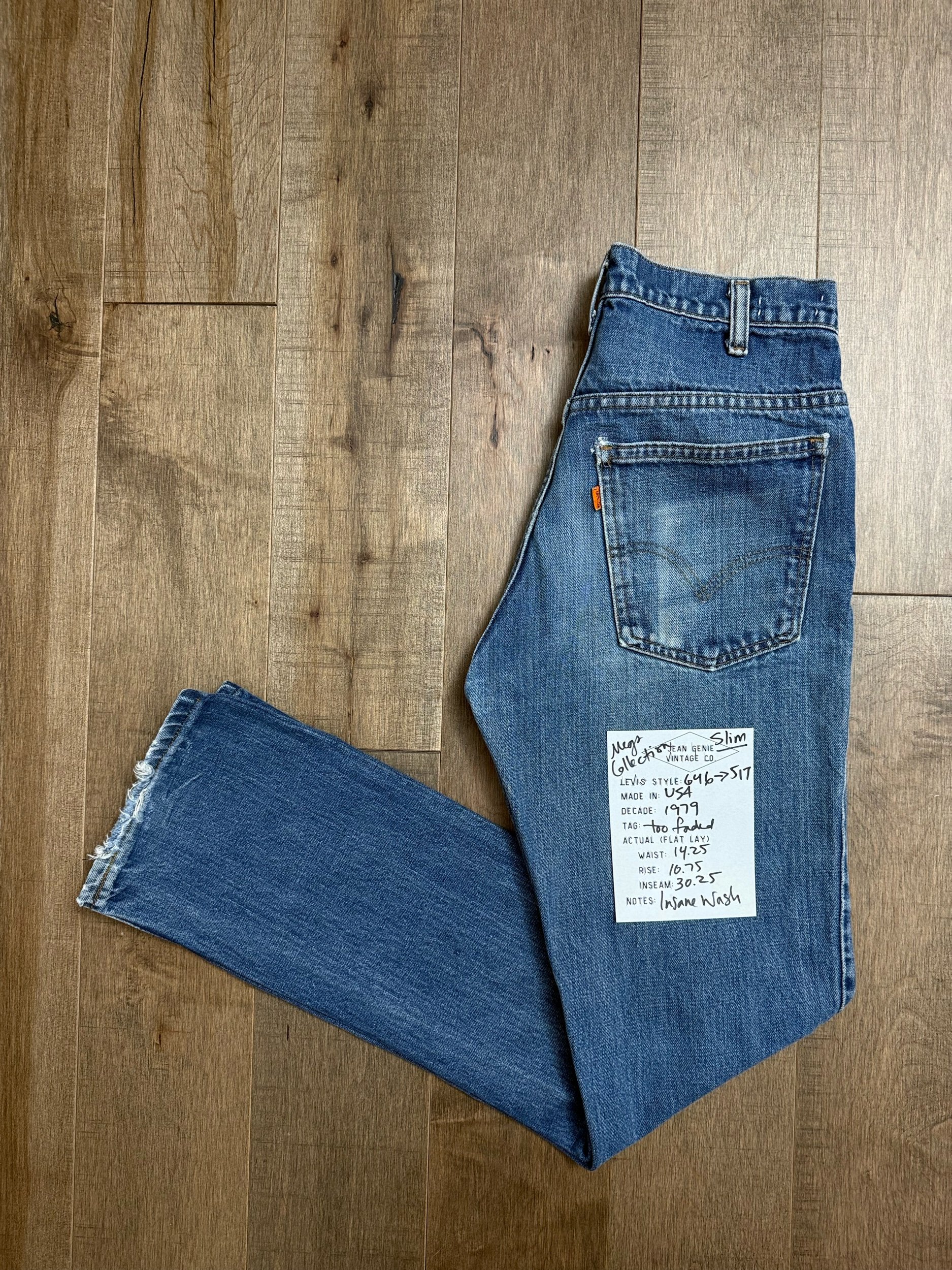 1979 Levi’s USA 646->517 Tag n/a Actual 28x30 READ