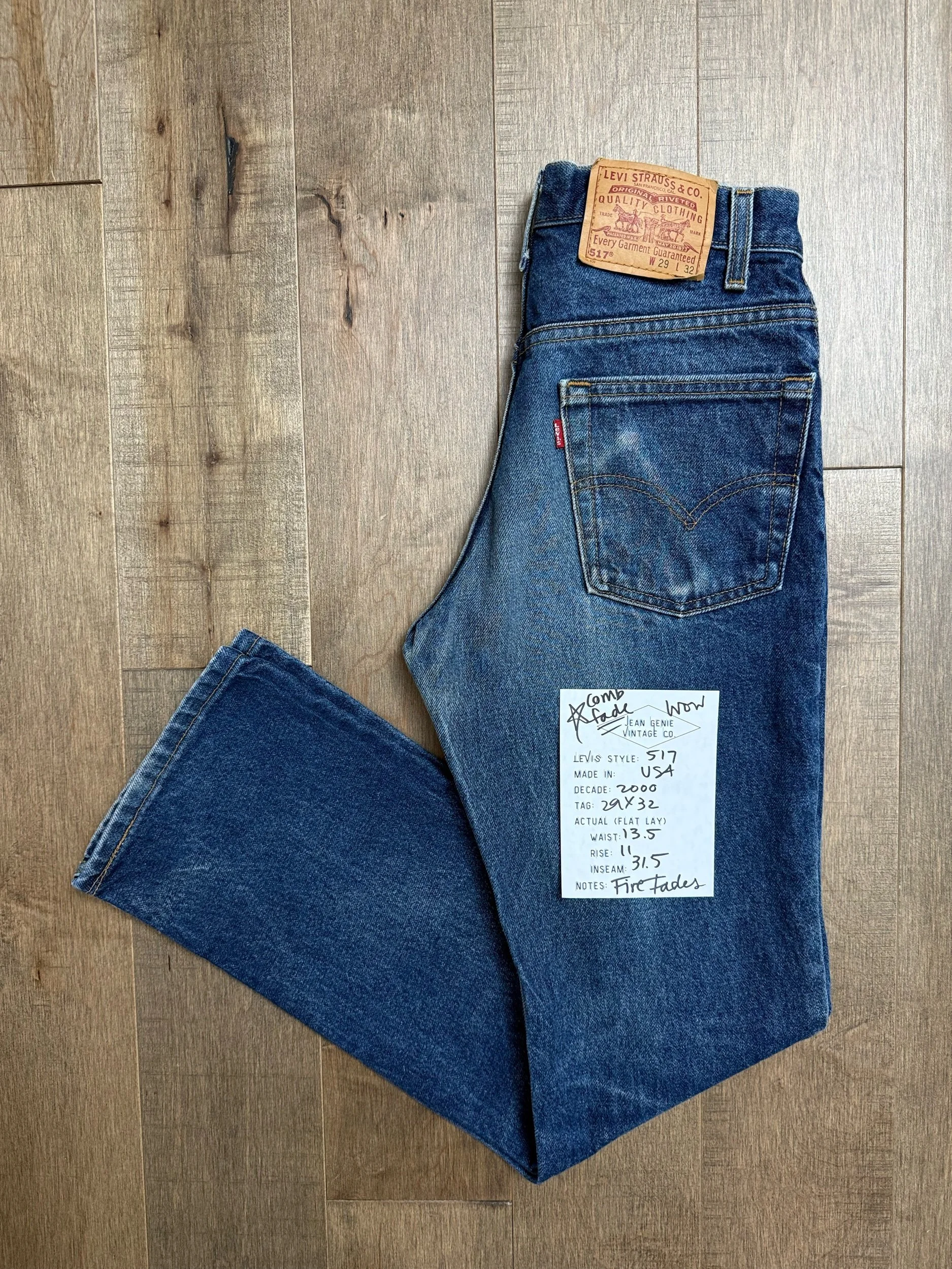 2000 Levi’s USA 517 Tag 29x32 Actual 27x31.5
