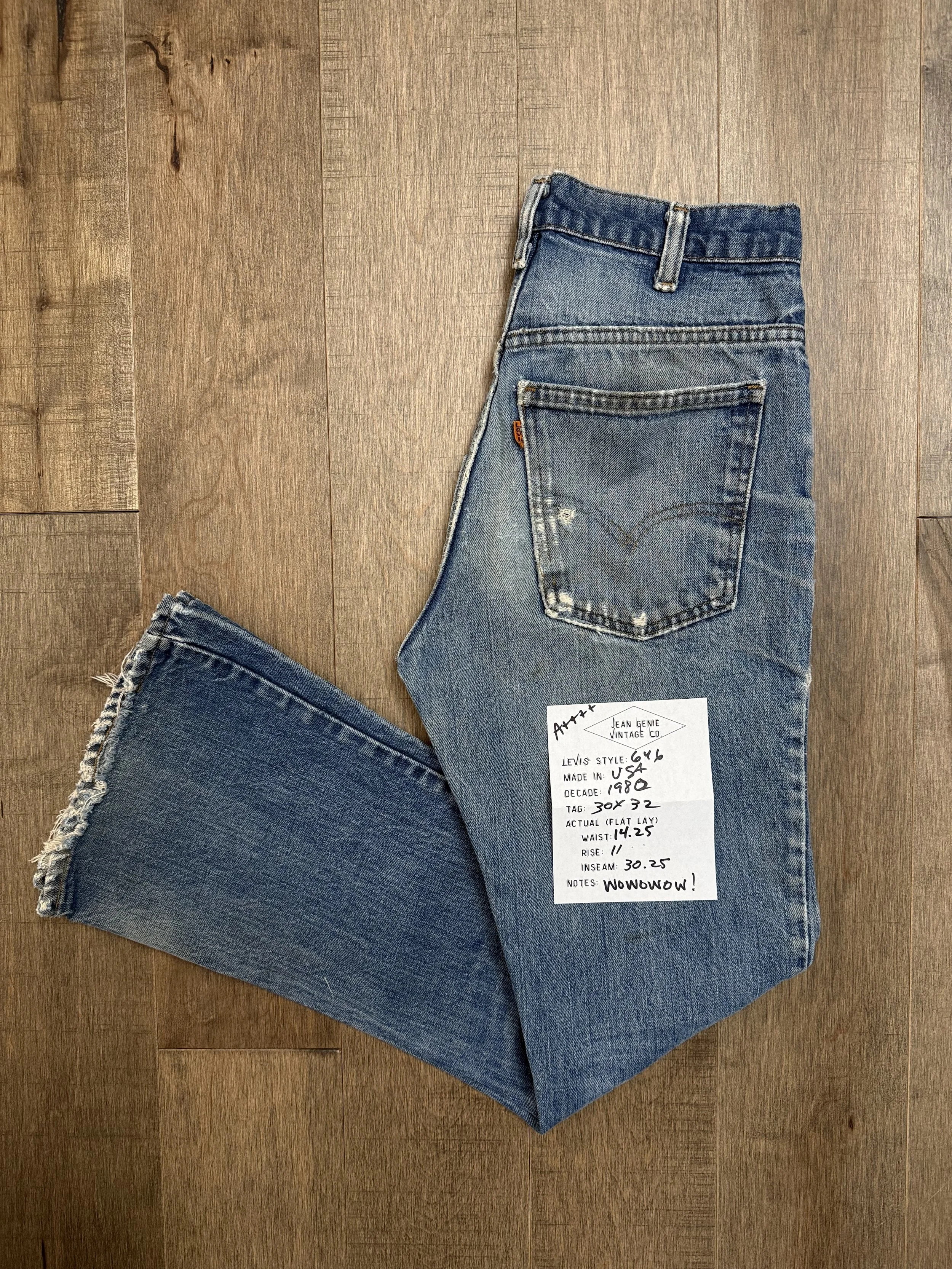 1980 Levi’s USA 646 Tag 30x32 Actual 28x30