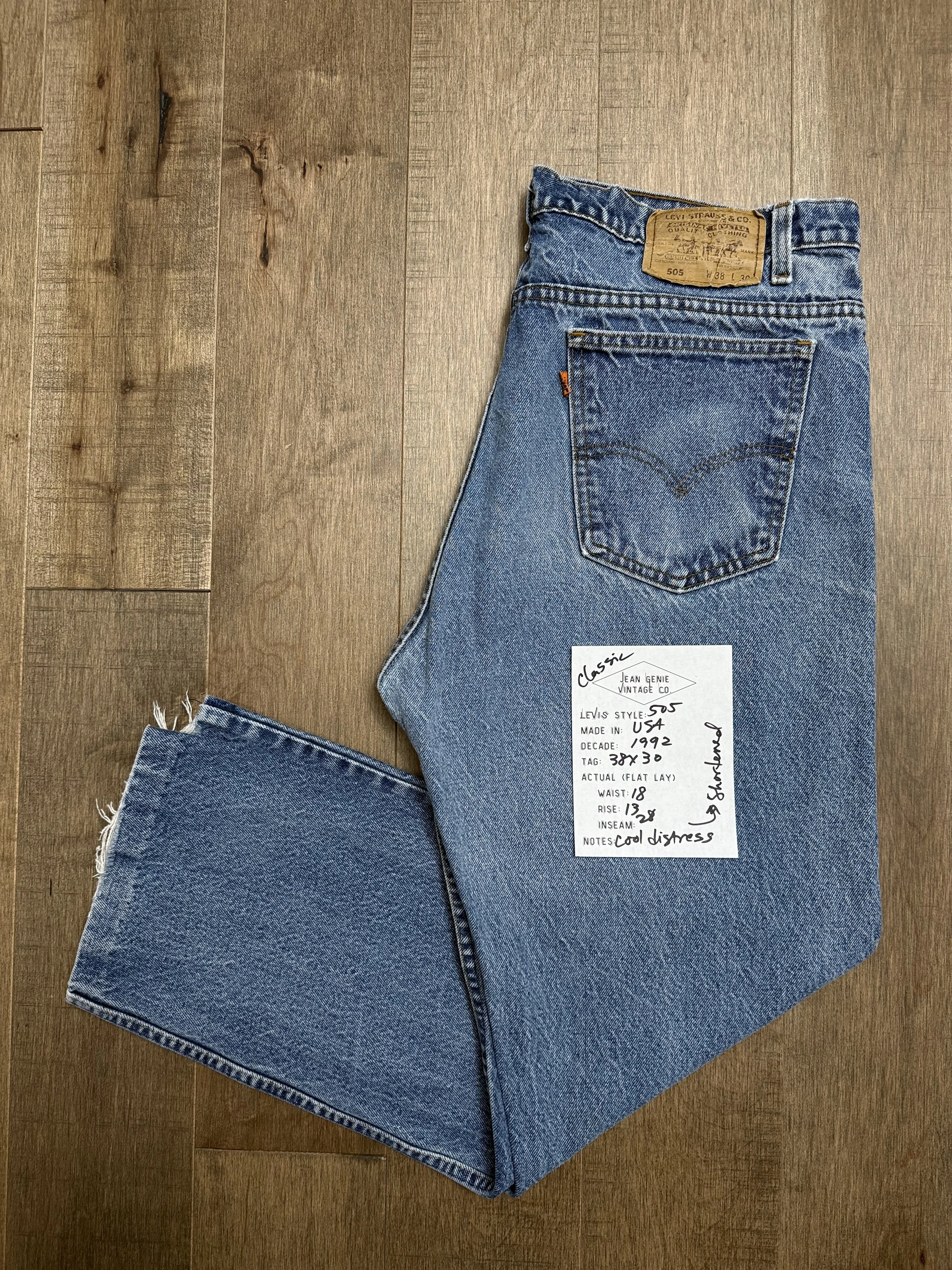 1992 Levi’s USA 505 Tag 38x30 Actual 36x28
