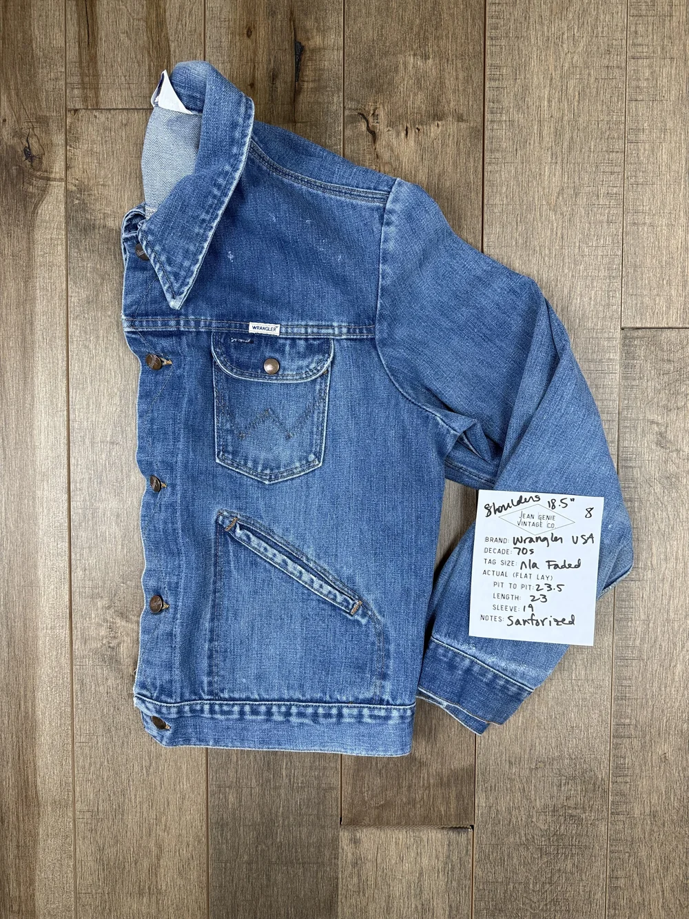 1970s USA Wrangler Sanfor-set Jacket - Tag n/a — Jean Genie