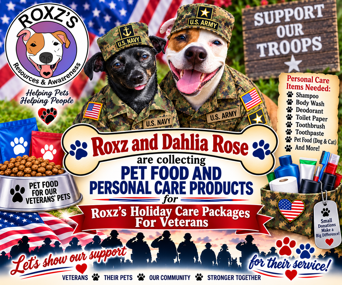 Roxz & Dahlia Rose Veterans Care Package Fundraiser
