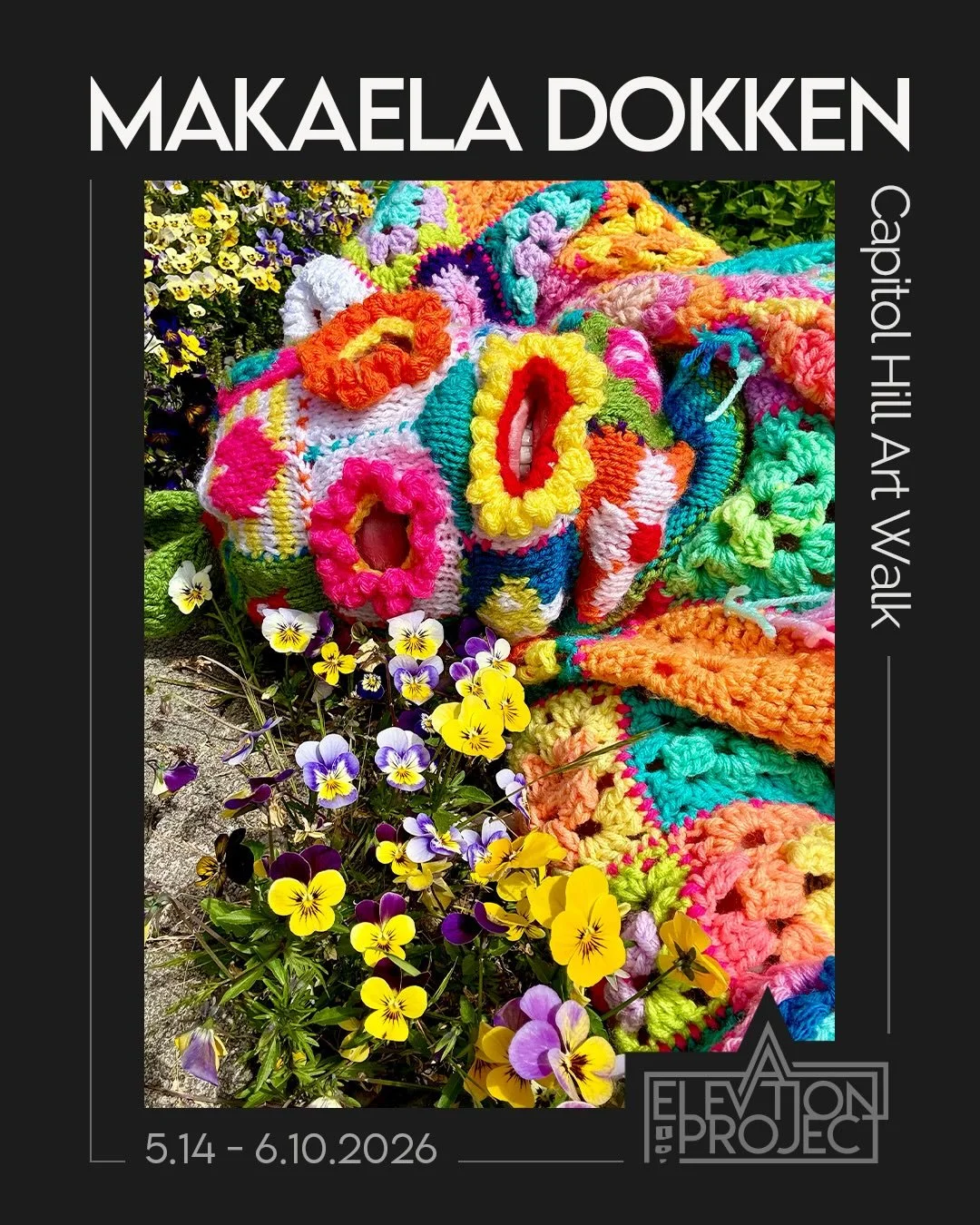 For May&rsquo;s Capitol Hill Art Walk, Elevation Project is excited to showcase the work of Makaela Dokken! @m.dokken  
Makaela&rsquo;s work is vibrant, surreal, and deeply personal blending the feeling of a rural childhood with Seattle nightlife. He