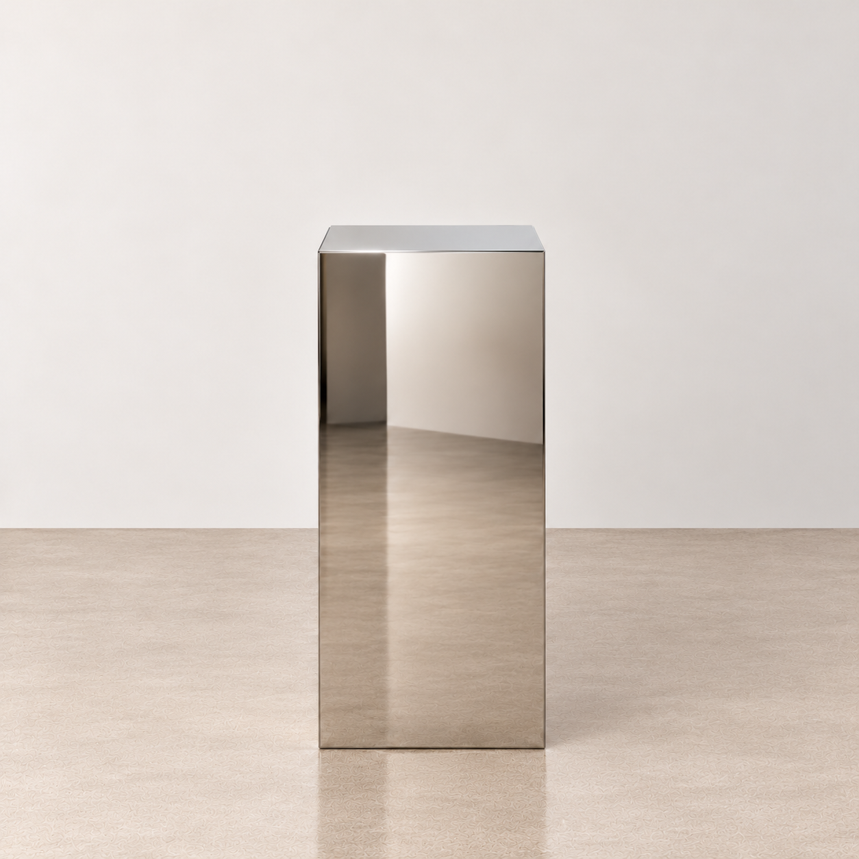 Silver Mirror Acrylic Plinth - 70cm H