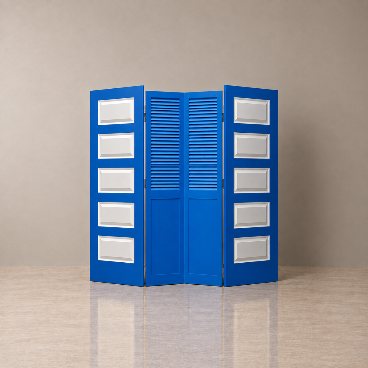 Mediterranean Door Backdrop - Blue and White