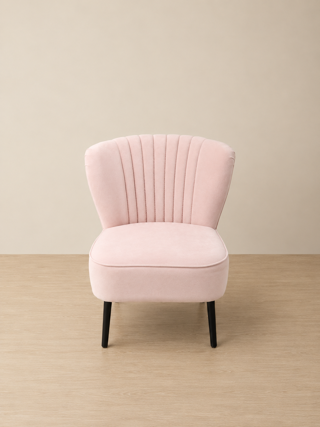 New York Velvet Sofa Chair - Soft Pink