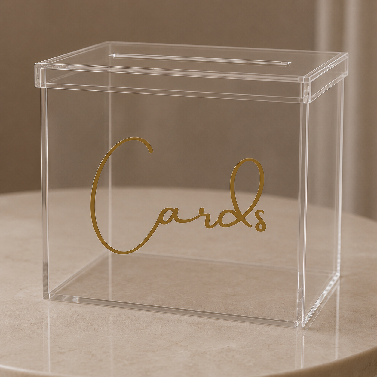 Acrylic Card Box / Wishing Well - Clear