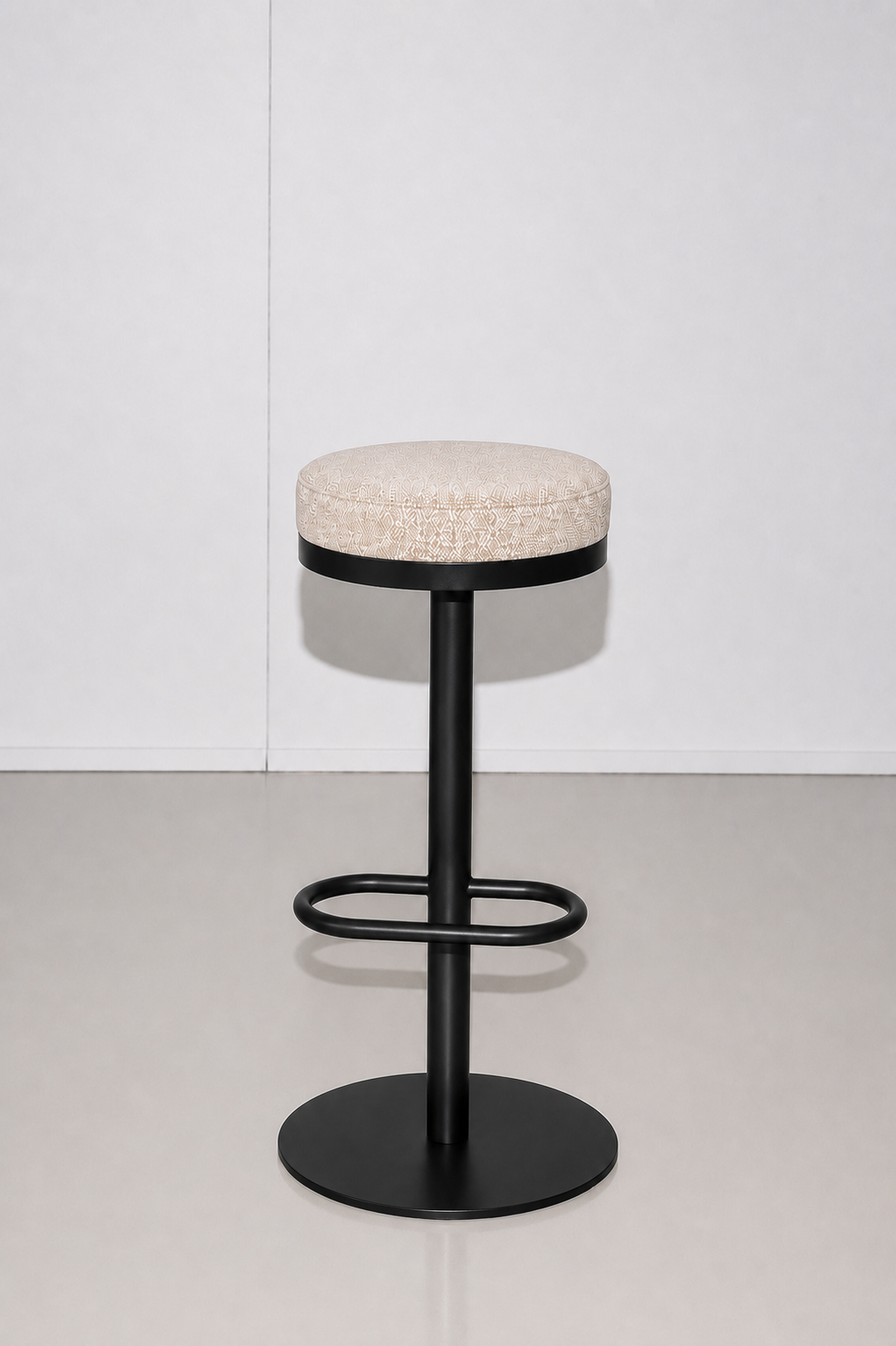 Mila Black Stool - Oatmeal