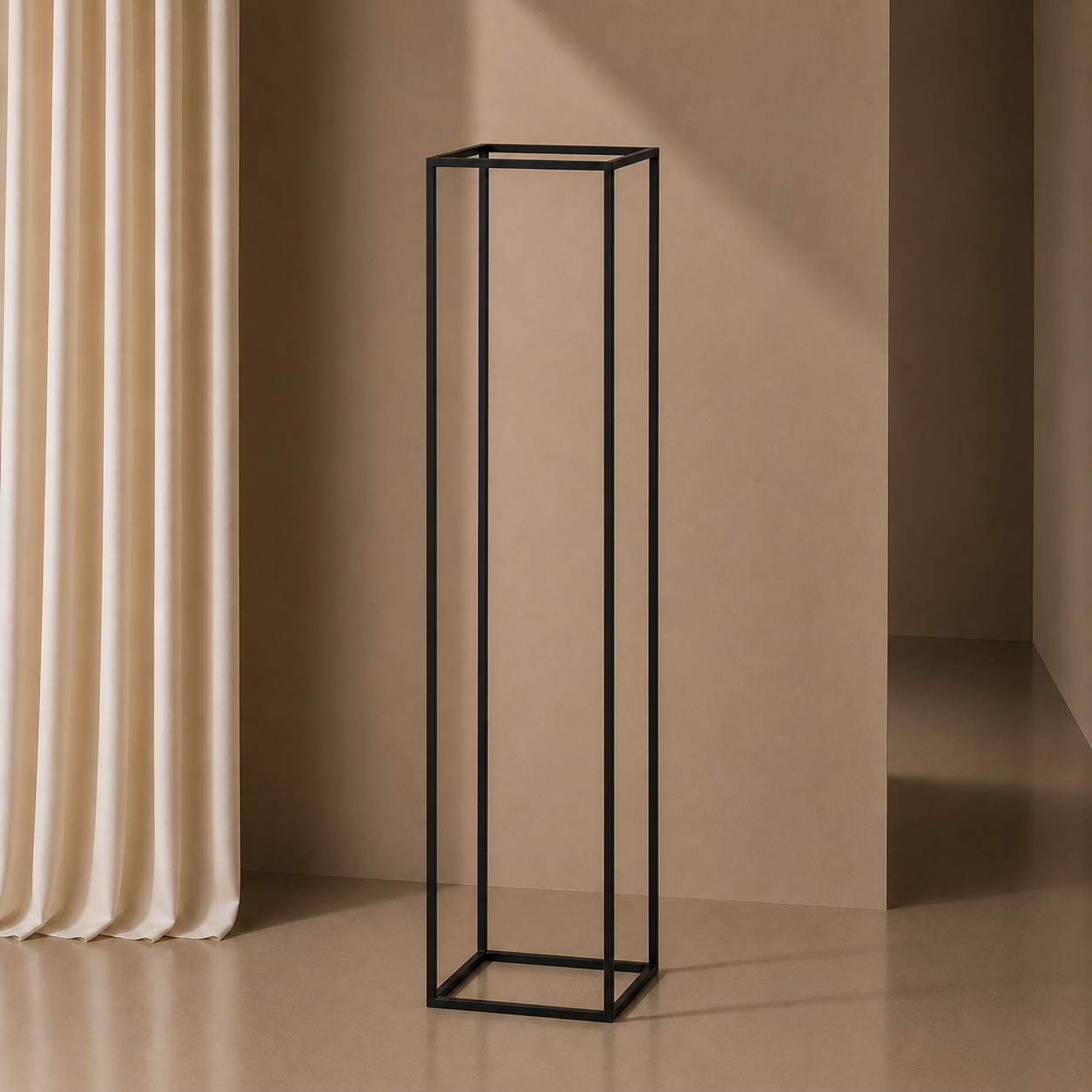 Black Metal Plinth - 170 cm