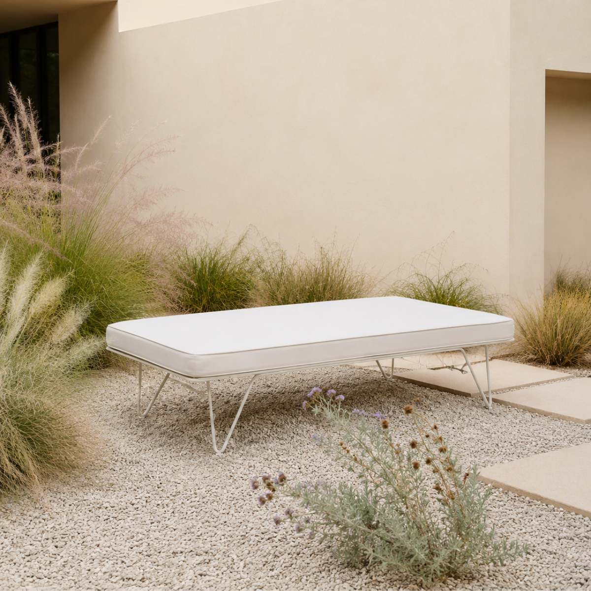 Madrid Ottoman - White