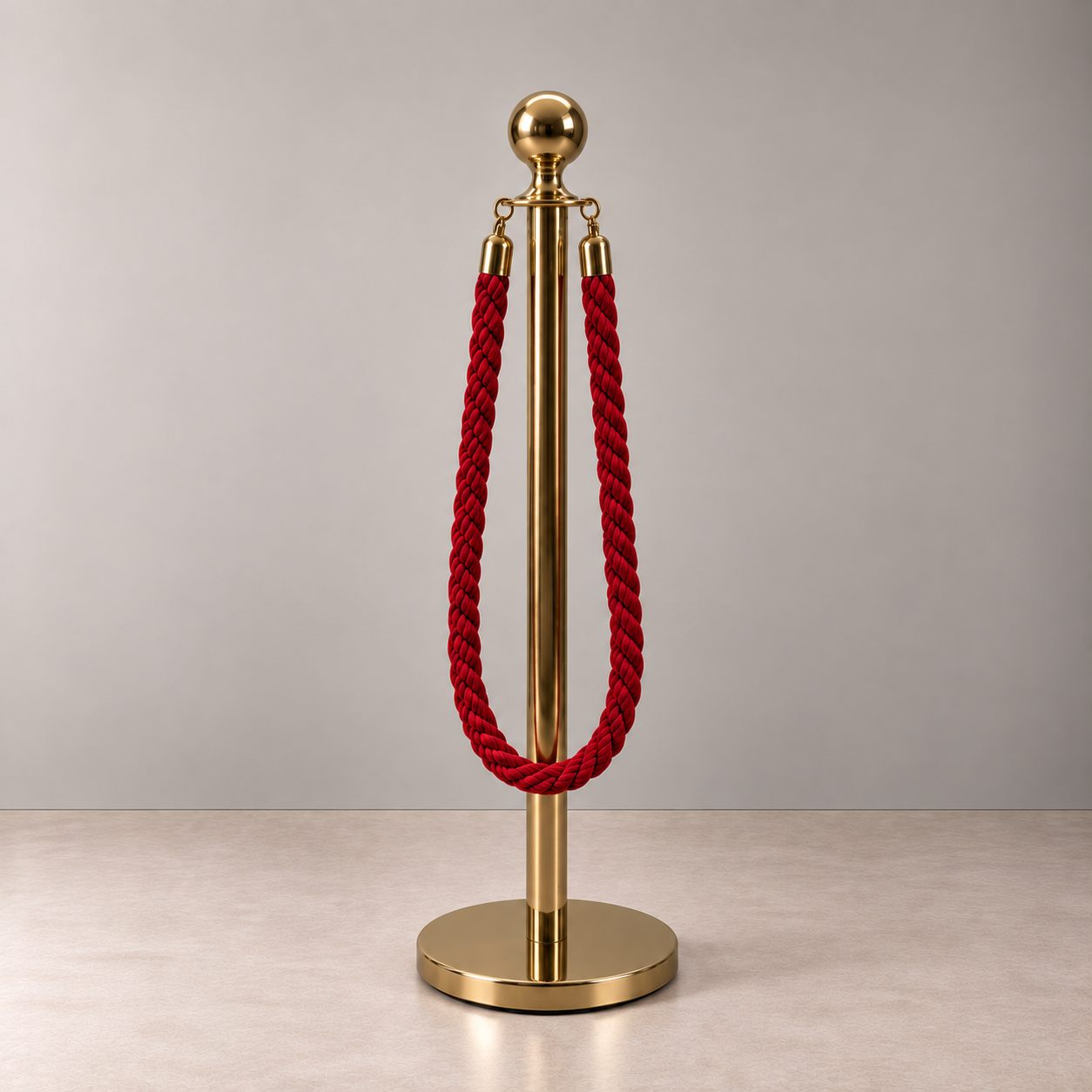 Red Velvet Braided Bollard Rope with Gold Tip.png