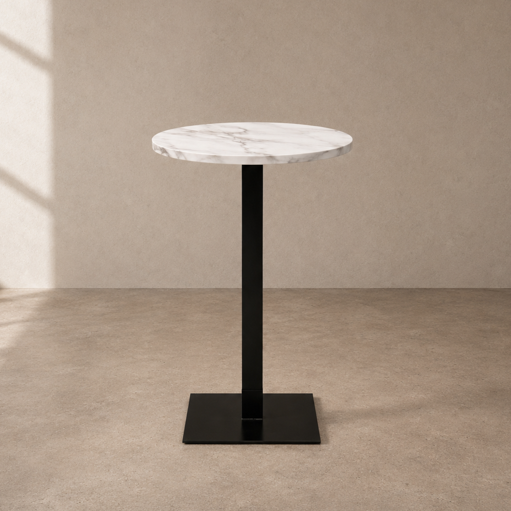 Mayfair High Bar Table - White Marble Top