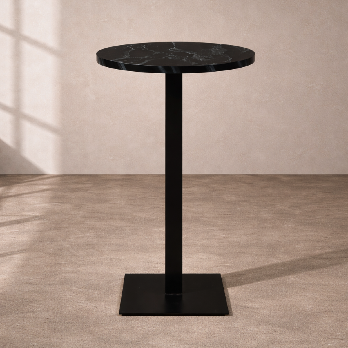 Mayfair High Bar Table - Black Marble Top