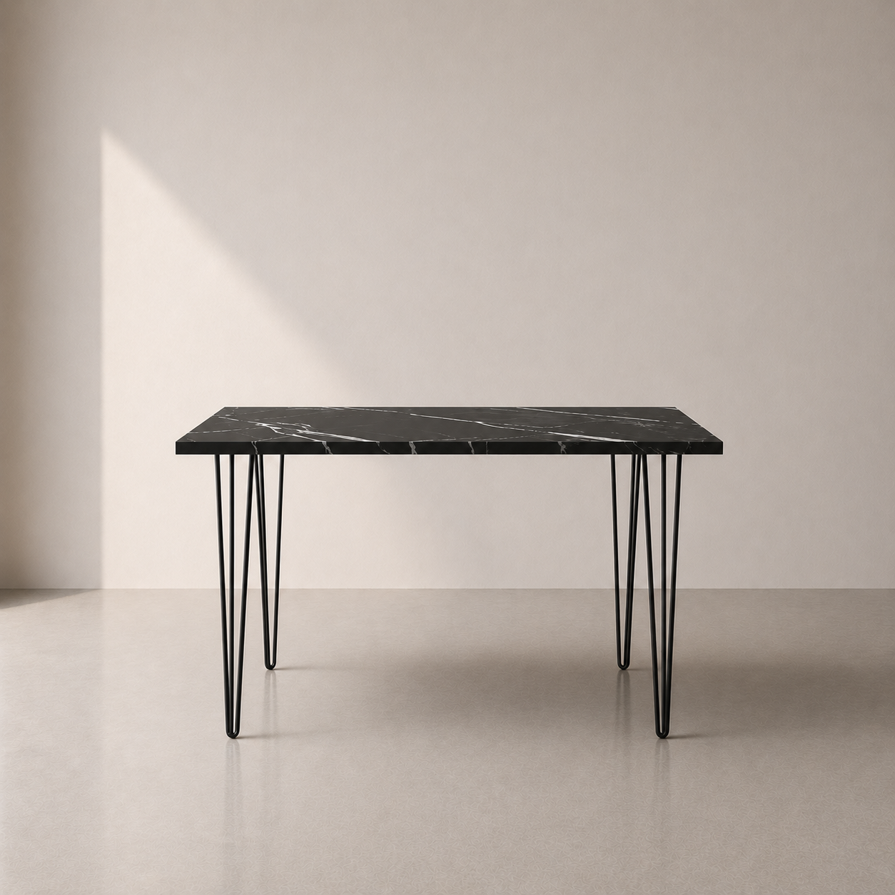 Miami Counter Height Bench - Black Marble
