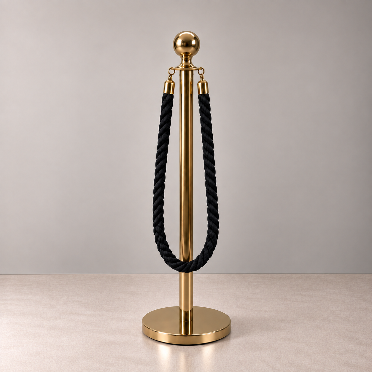 Black Velvet Braided Bollard Rope with Gold Tip.png
